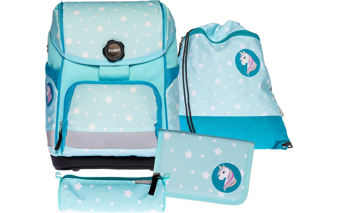 Funki Schulthek-Set Cuby-Bag Einhorn 20 l, 5-teiliges Set