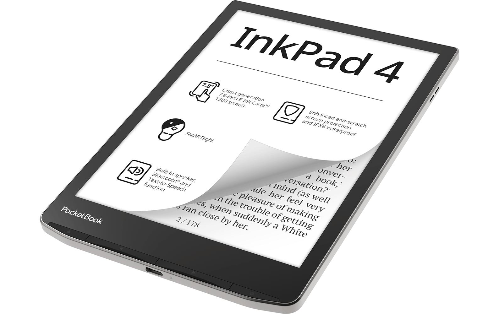 PocketBook E-Book Reader InkPad 4 Silber