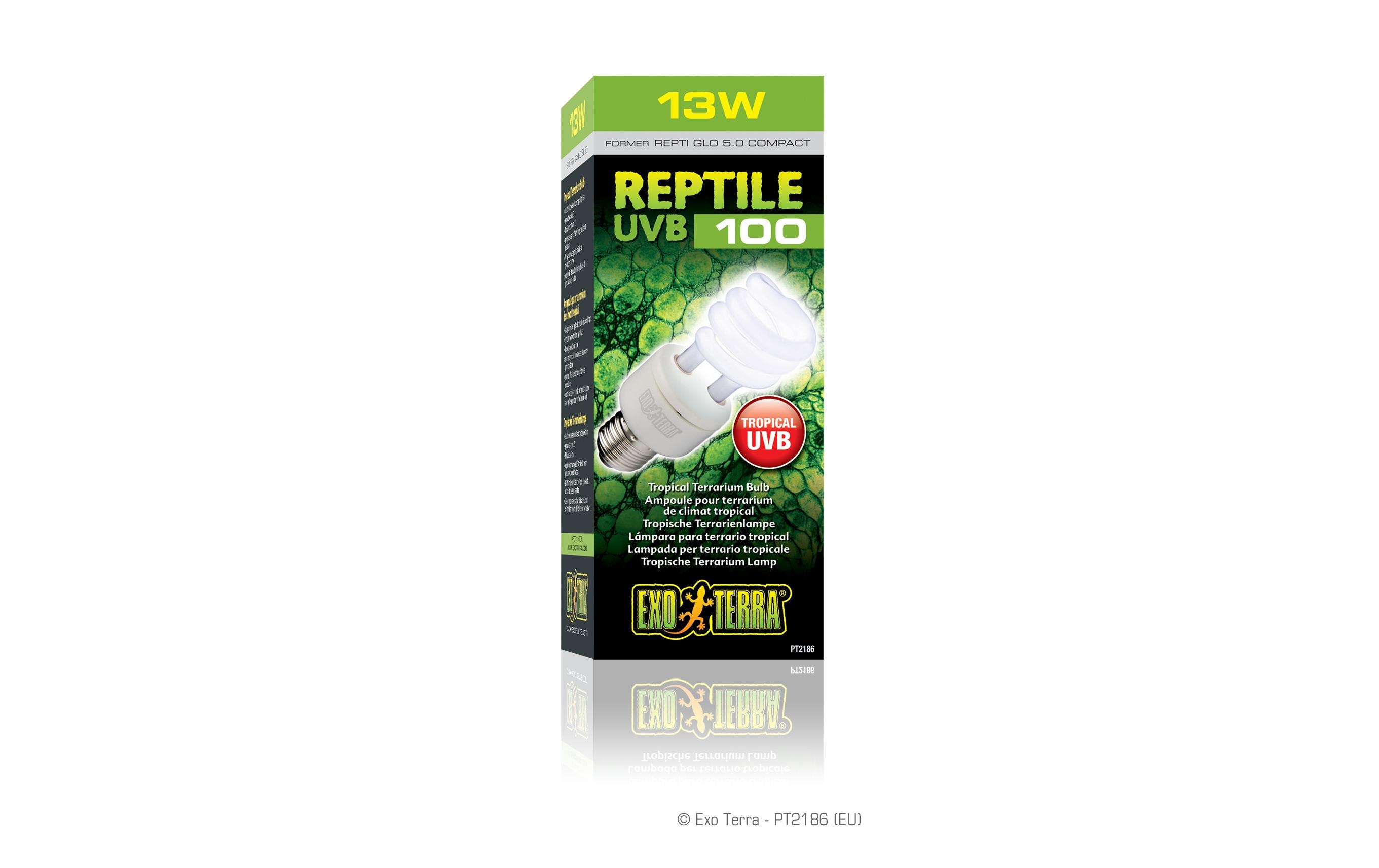 Exo Terra Terrarienlampe Reptile UVB100 E27, 13W, 15.4 cm