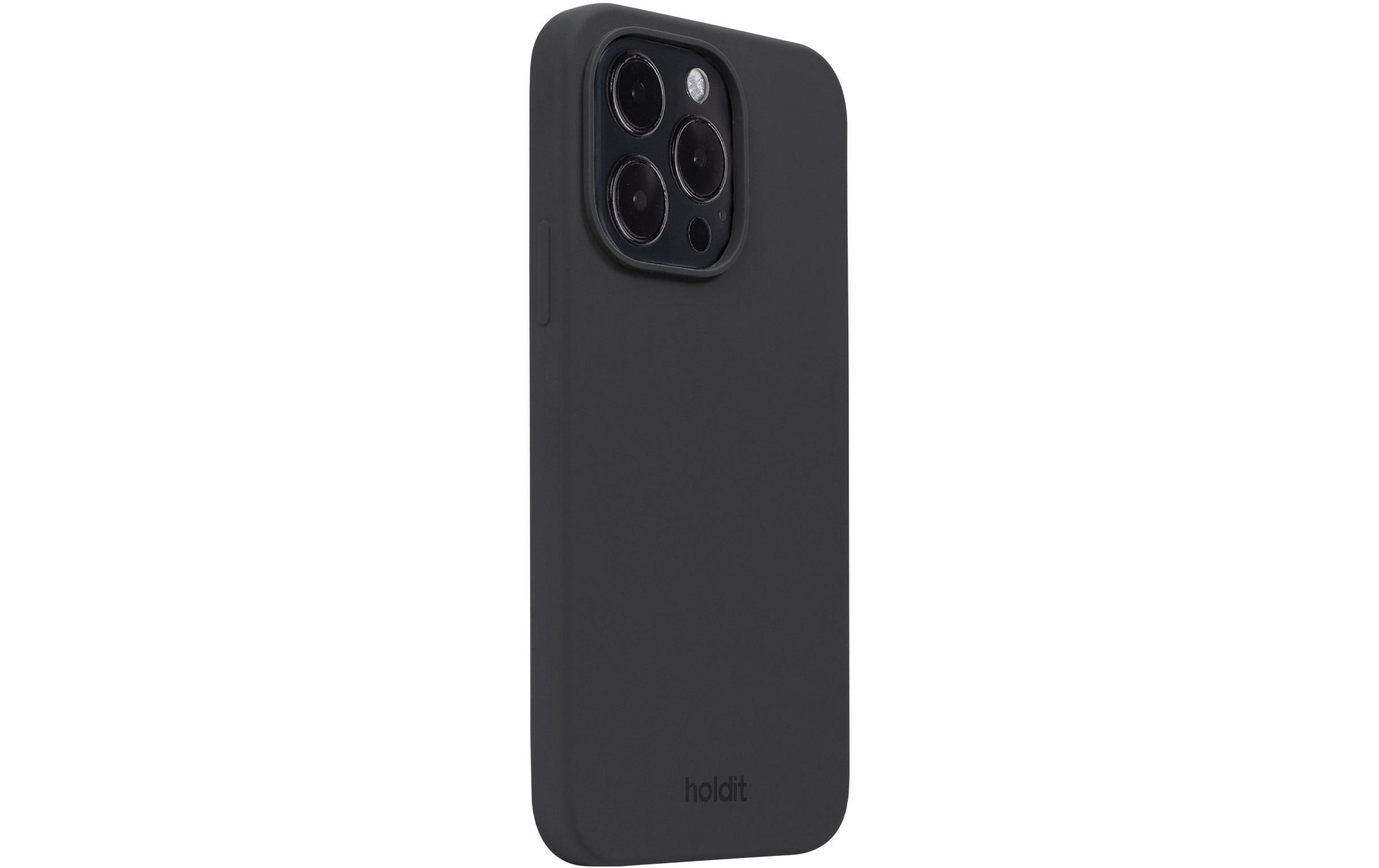 Holdit Back Cover Silicone iPhone 15 Pro Schwarz