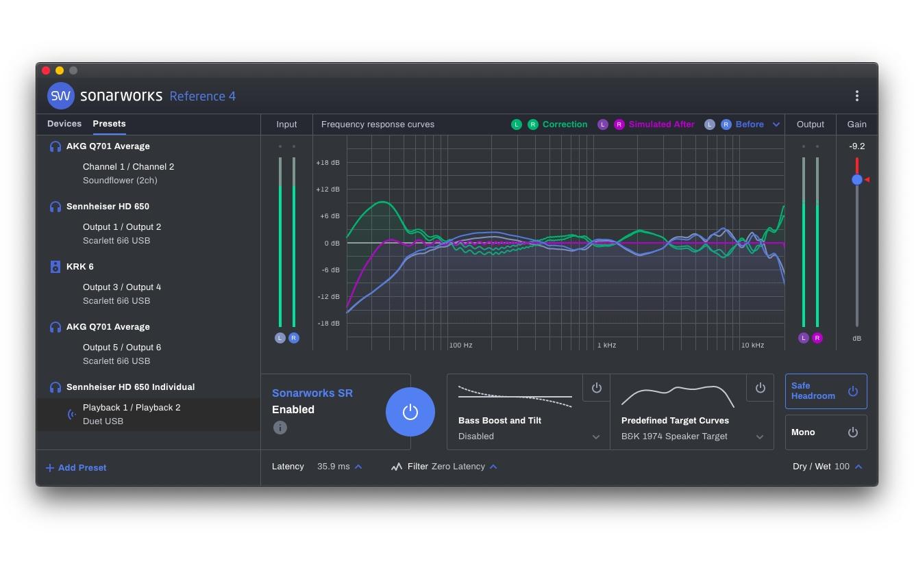 Sonarworks Raumkorrektursystem Reference 4 Headphone Edition