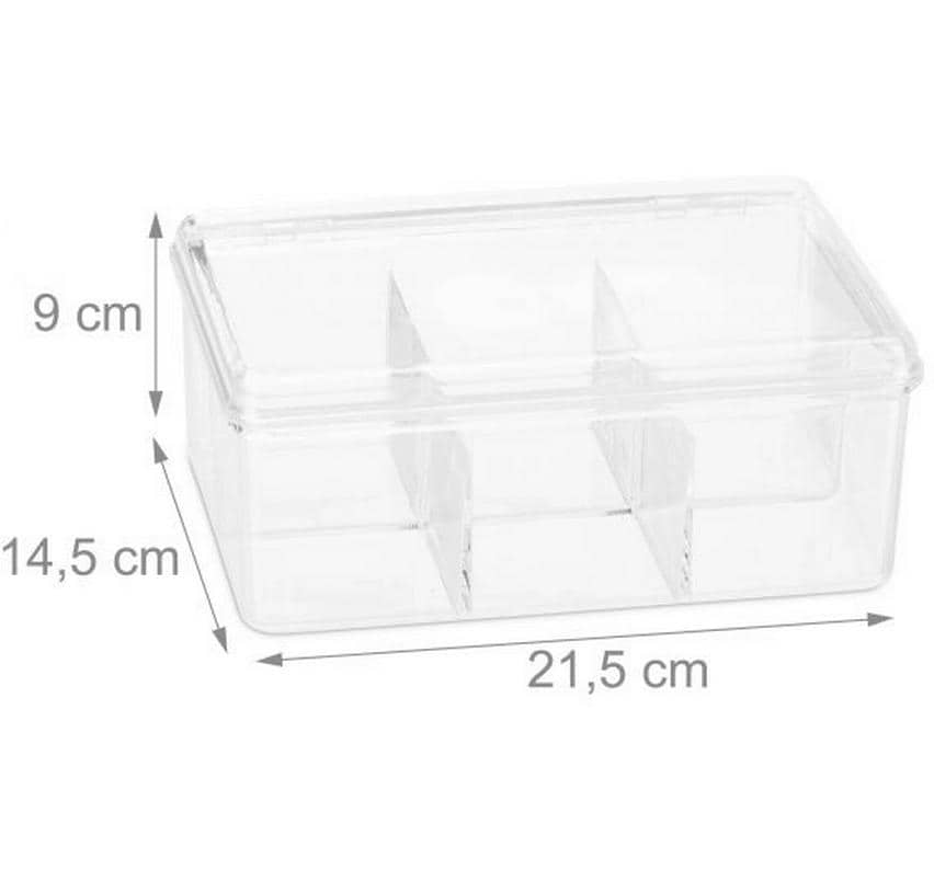 relaxdays Teebeutel-Box Transparent