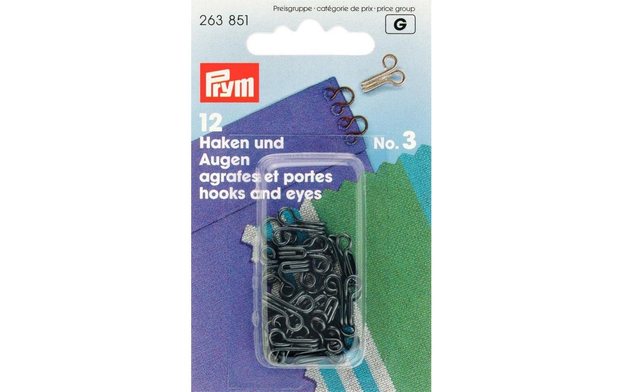 Prym Ösen Schwarz, Nr. 3, 12 Stück