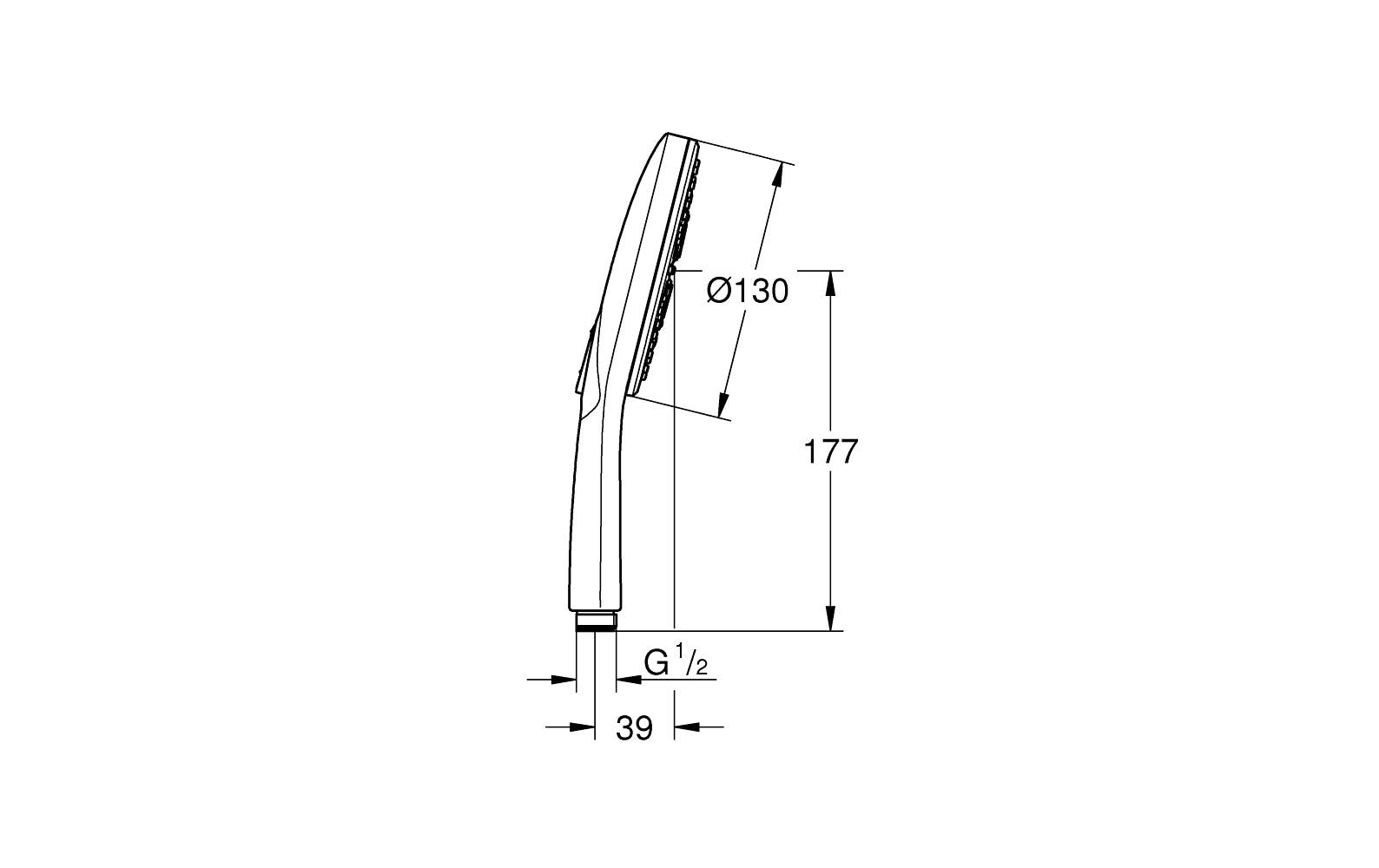 GROHE Handbrause Rainshower Smartactive 130 Moon White