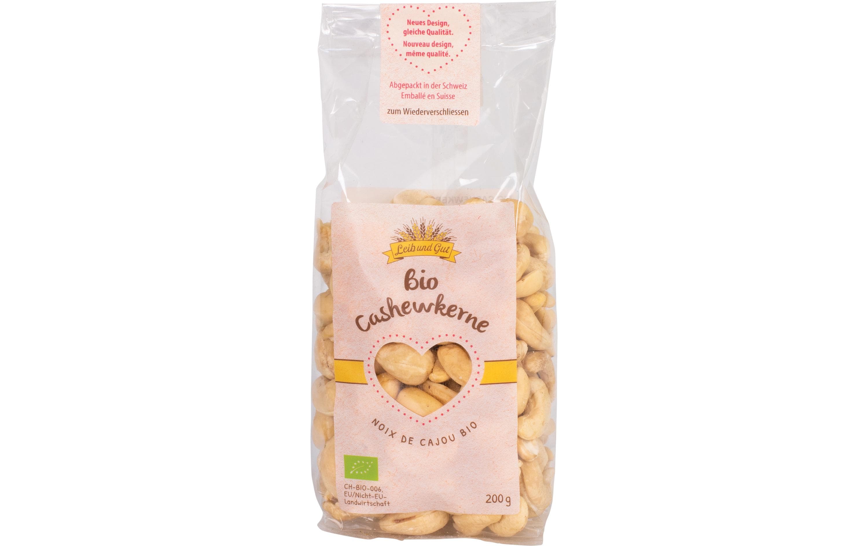 Leib und Gut Bio Cashewkerne 200 g