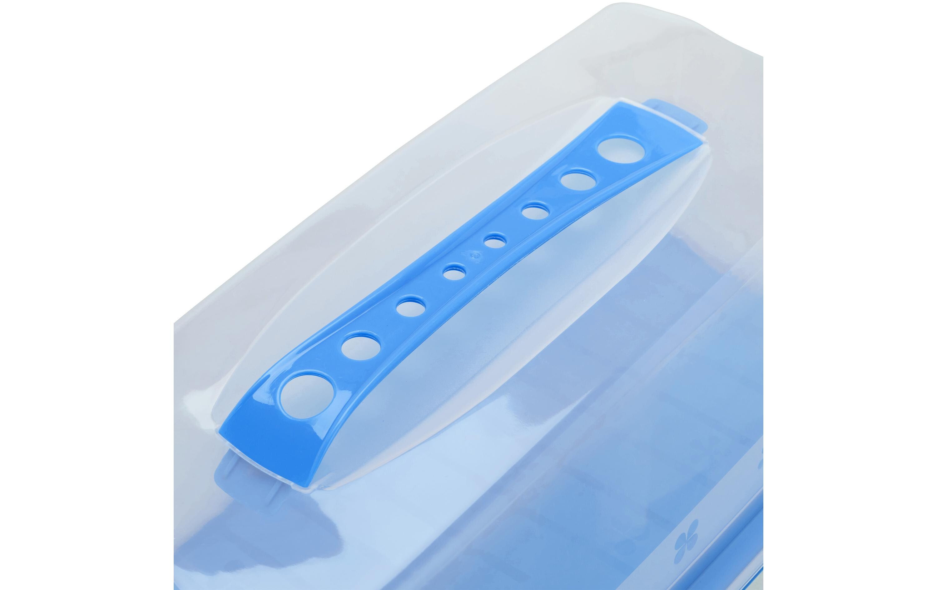 relaxdays Cakebutler Blau/Transparent