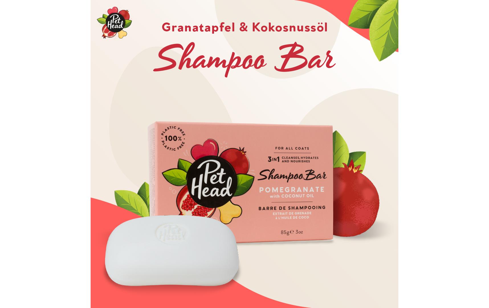 Pet Head Festes Shampoo Granatapfel 85 g