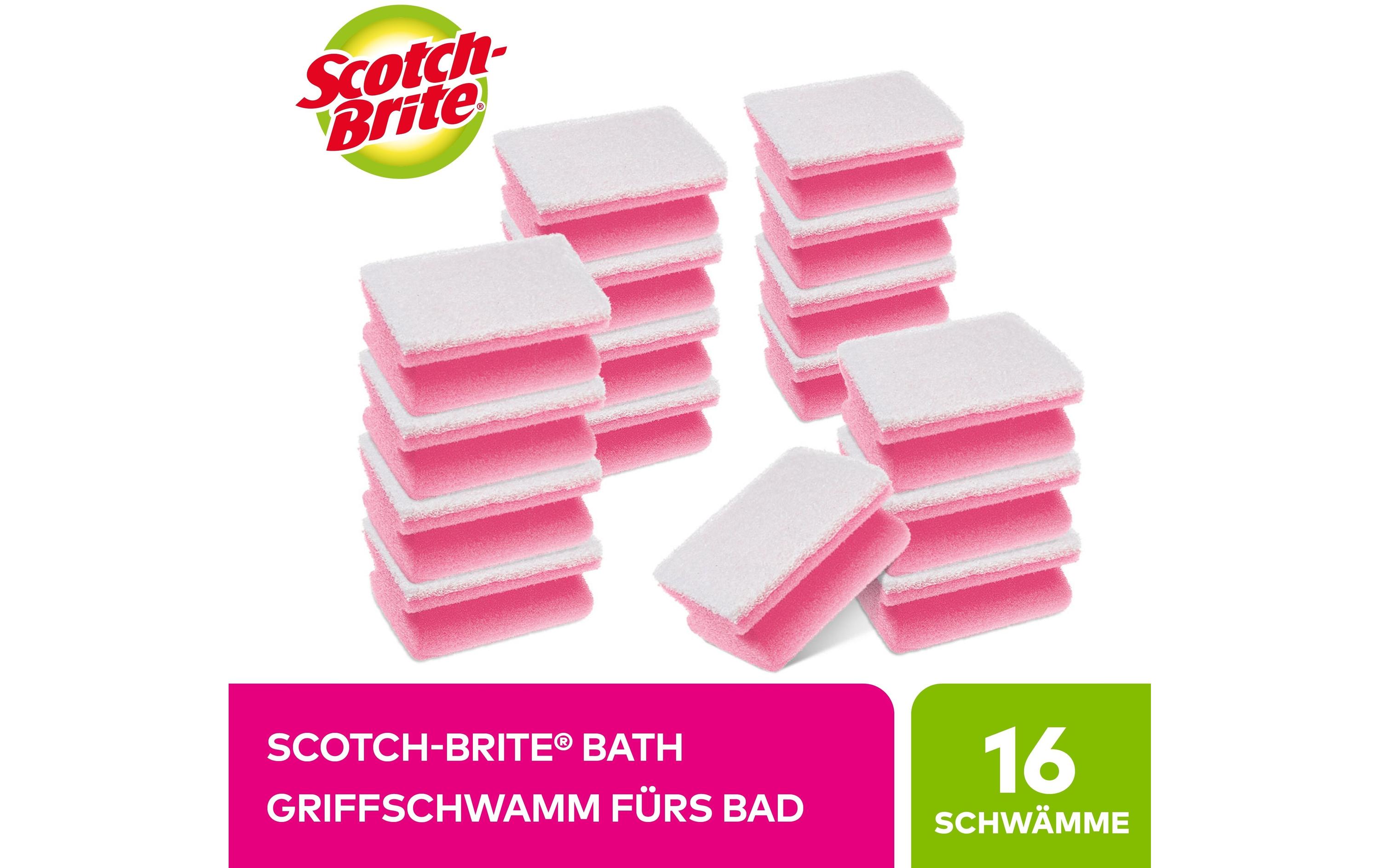Scotch-Brite Schwamm 3M Scotch-Brite Bad 16 Stück Pink