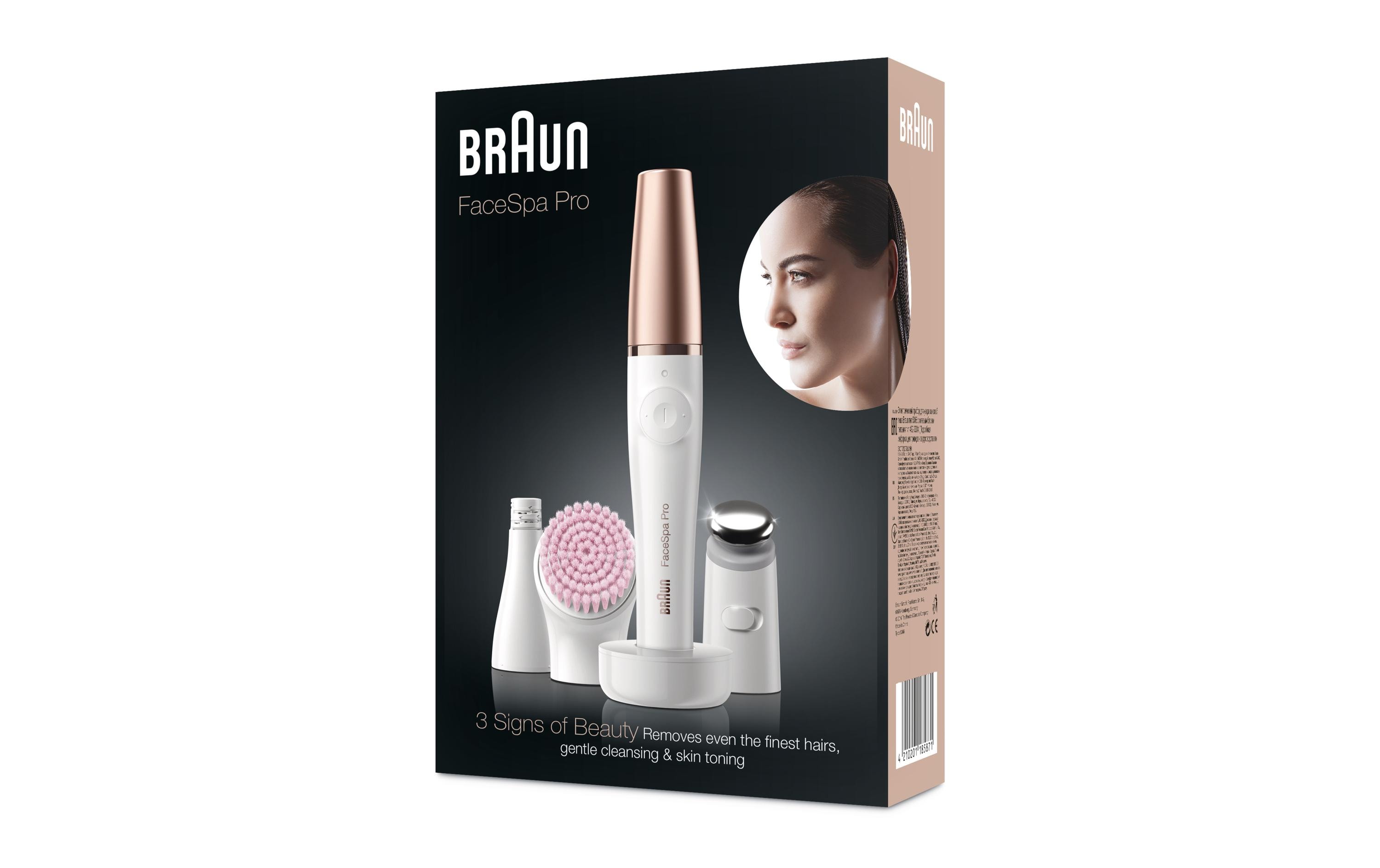 Braun Gesichtsepilierer FaceSpa Pro 912, Bronze/Weiss