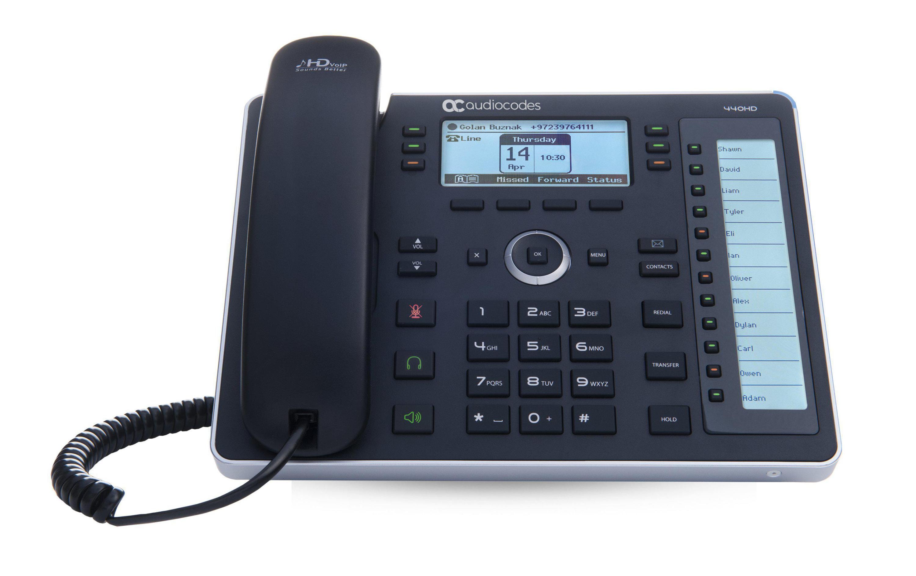 Audiocodes Tischtelefon 440HD Skype for Business Schwarz