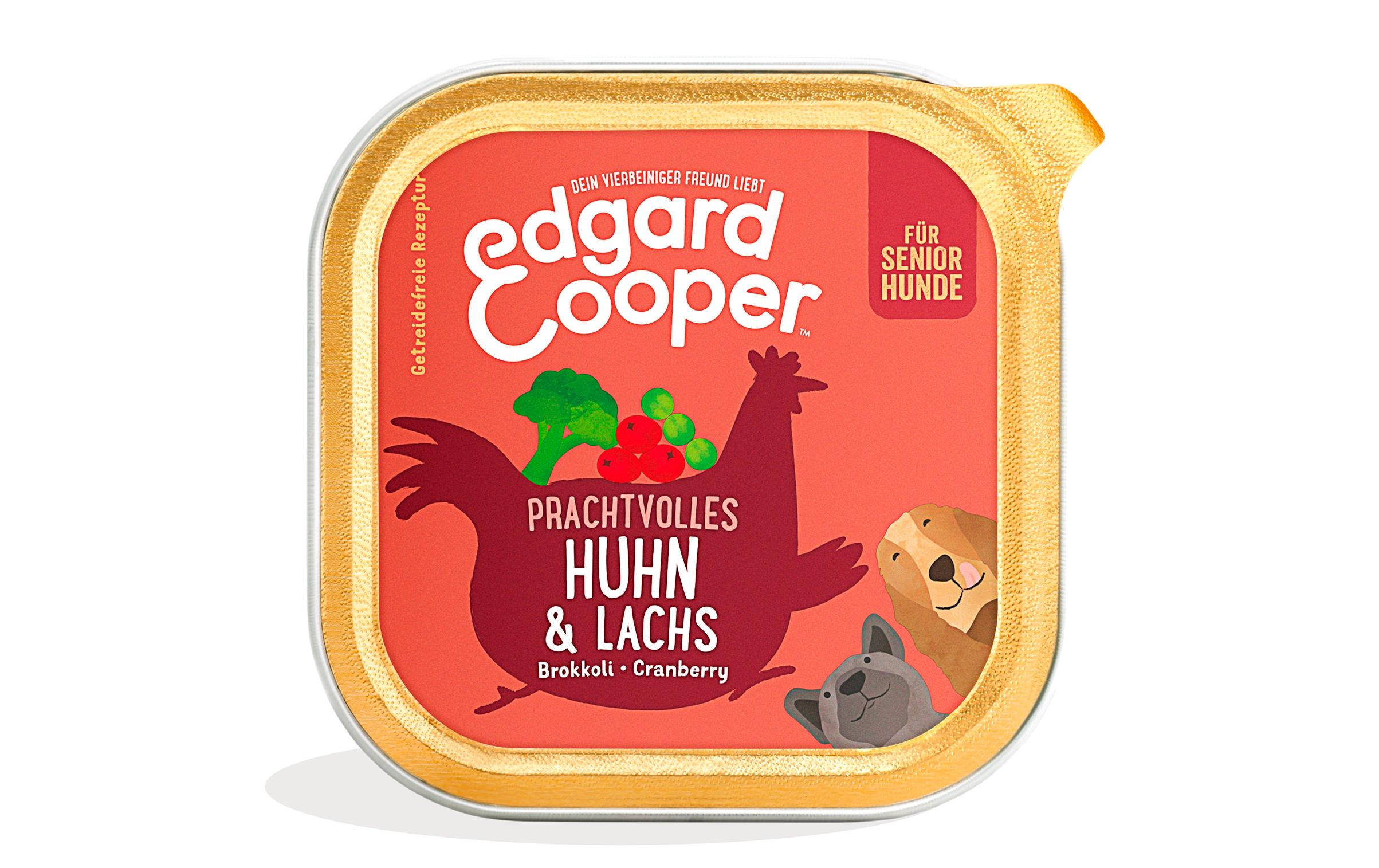 Edgard & Cooper Nassfutter Senior Huhn + Lachs, 11 x 150 g