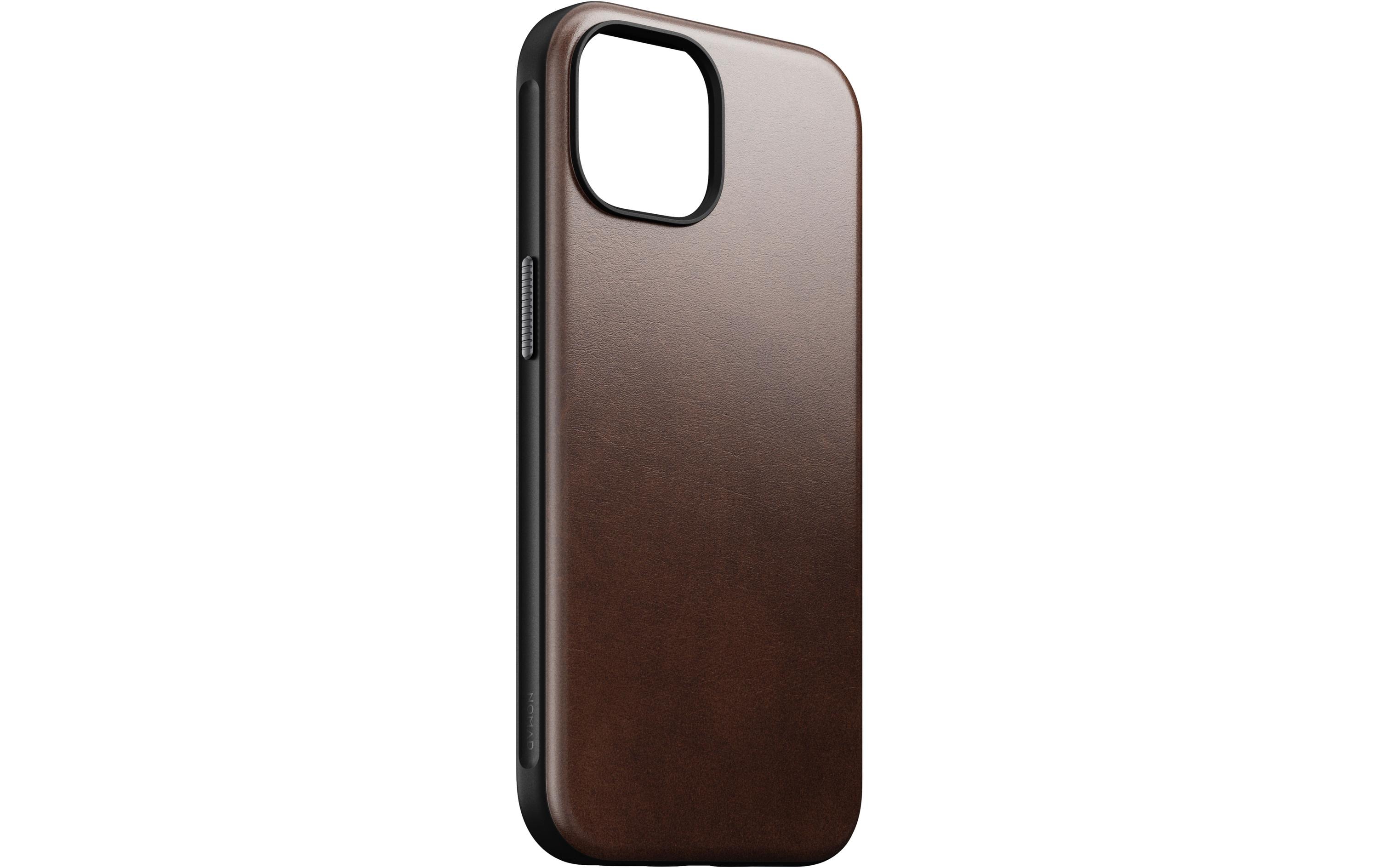 Nomad Back Cover Modern Leather Horween iPhone 15 Schwarz