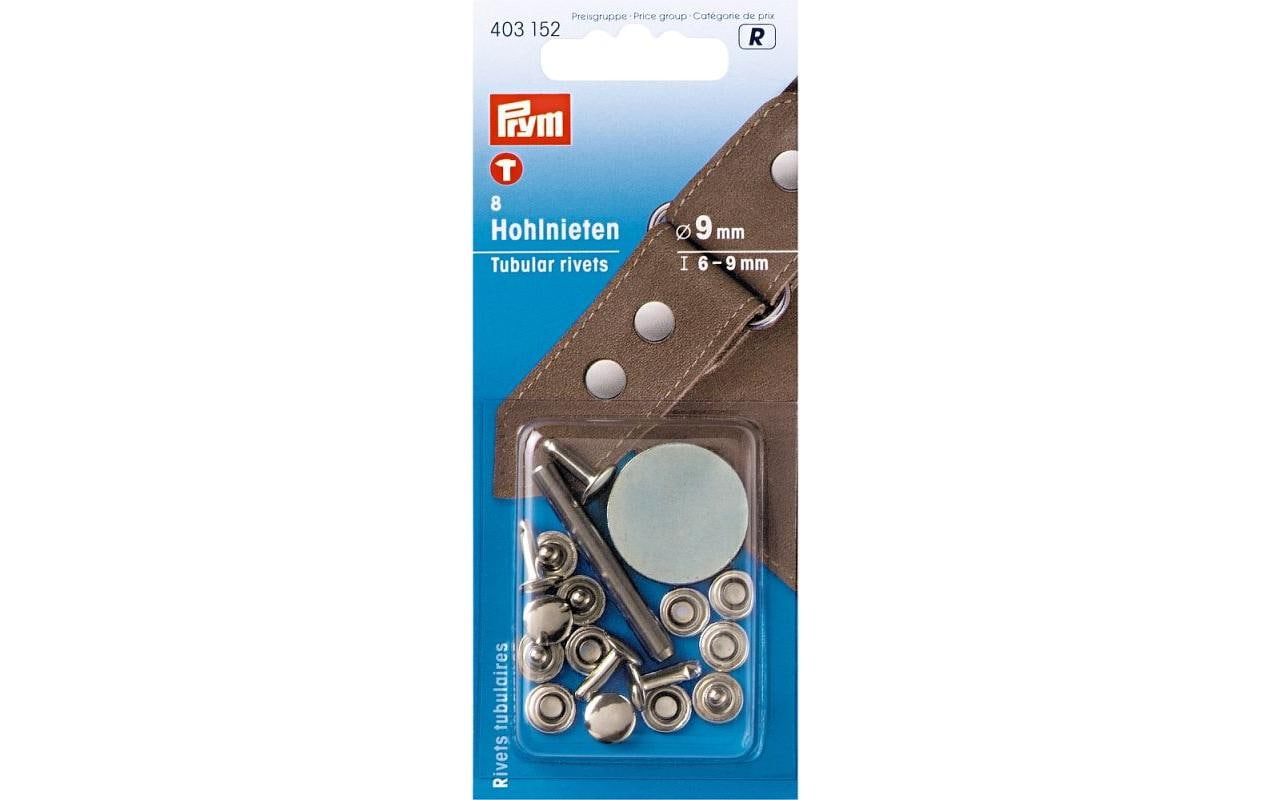 Prym Hohlnieten Silber, 6-9 mm