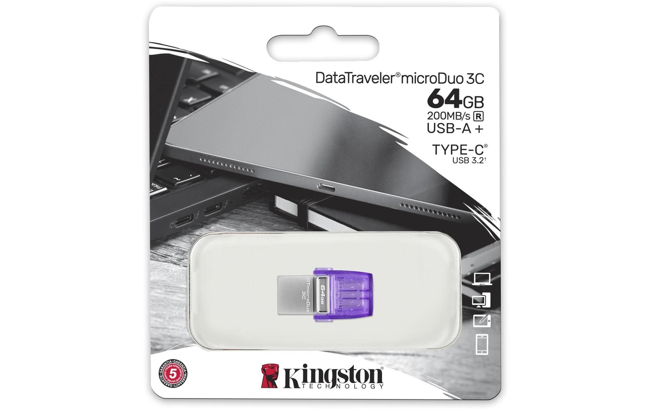 Kingston USB-Stick DT MicroDuo 3C 64 GB