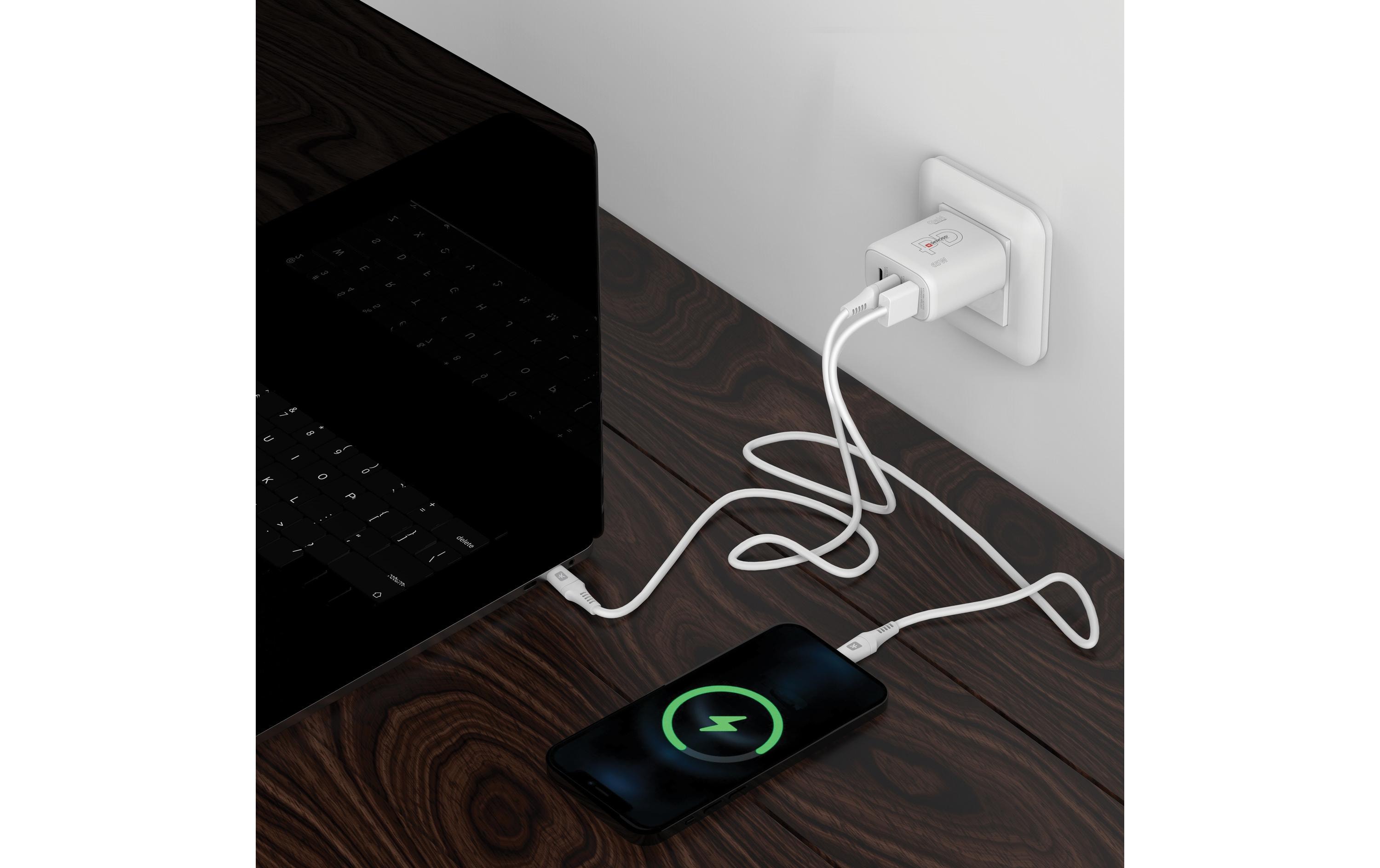 SKROSS USB-Wandladegerät GaN EU, 2x USB-C, 1x USB-A, 65 W, Weiss