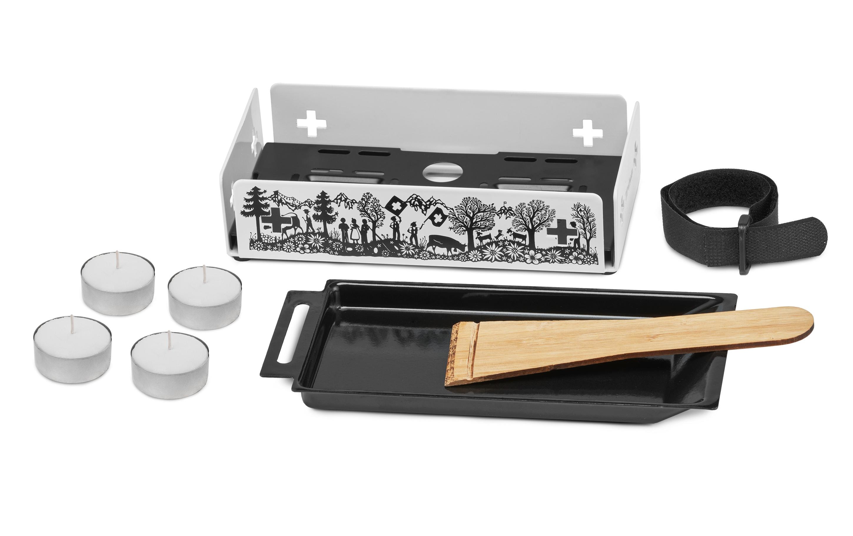 Trisa Teelicht-Raclette Kitchenette, Schwarz/Weiss