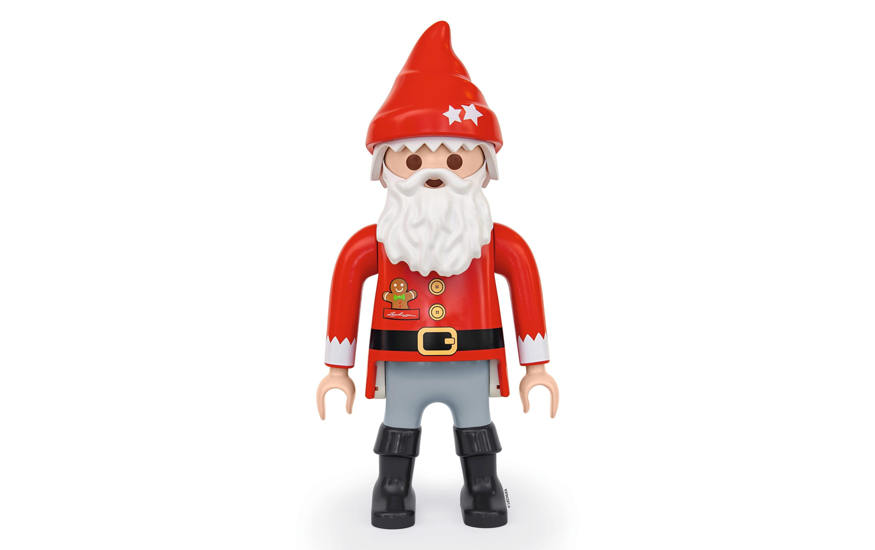 Lechuza Dekoration Gnome, 68.5 cm, Grau/Rot