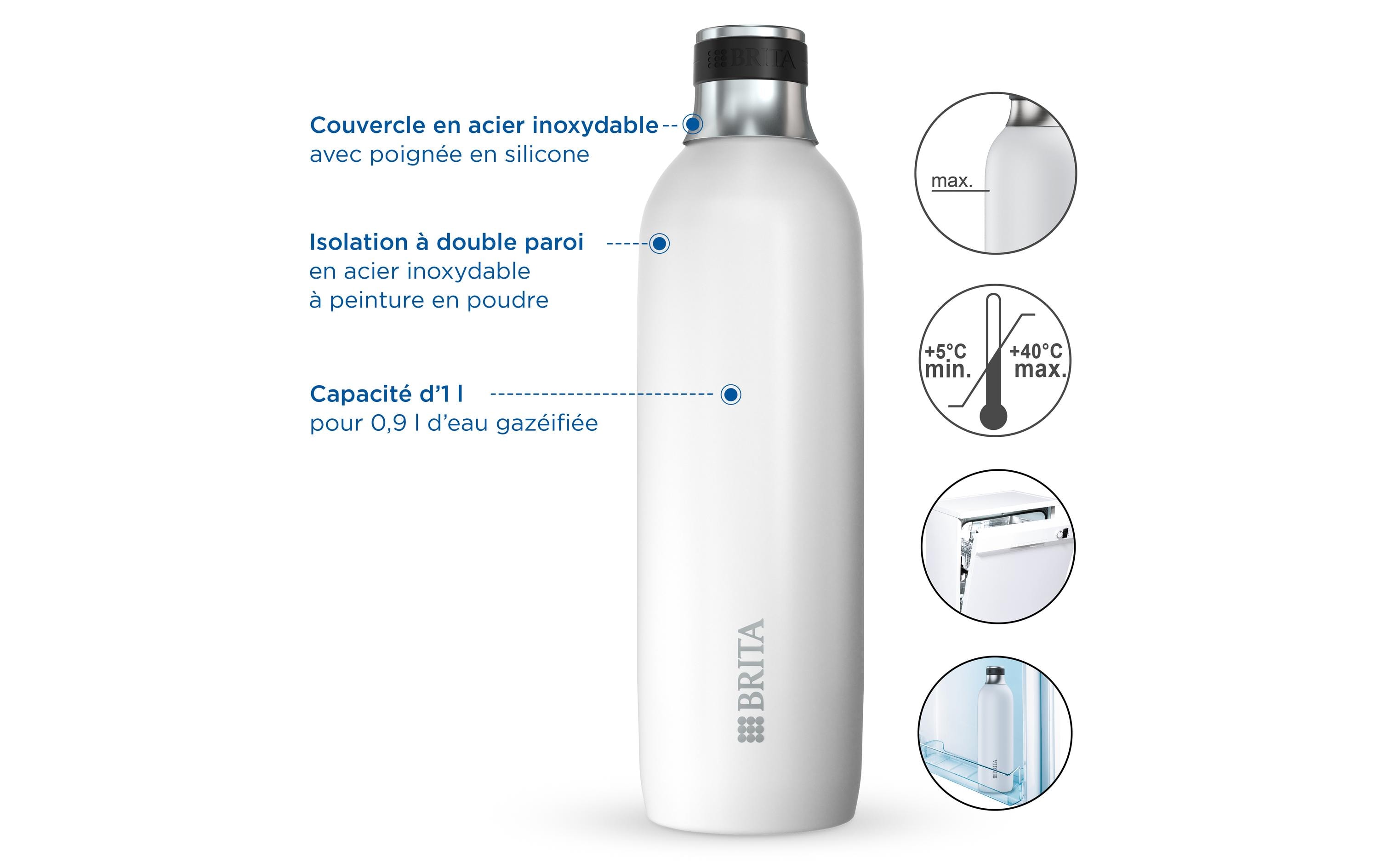 BRITA Flasche Soda Trio 1 l Weiss