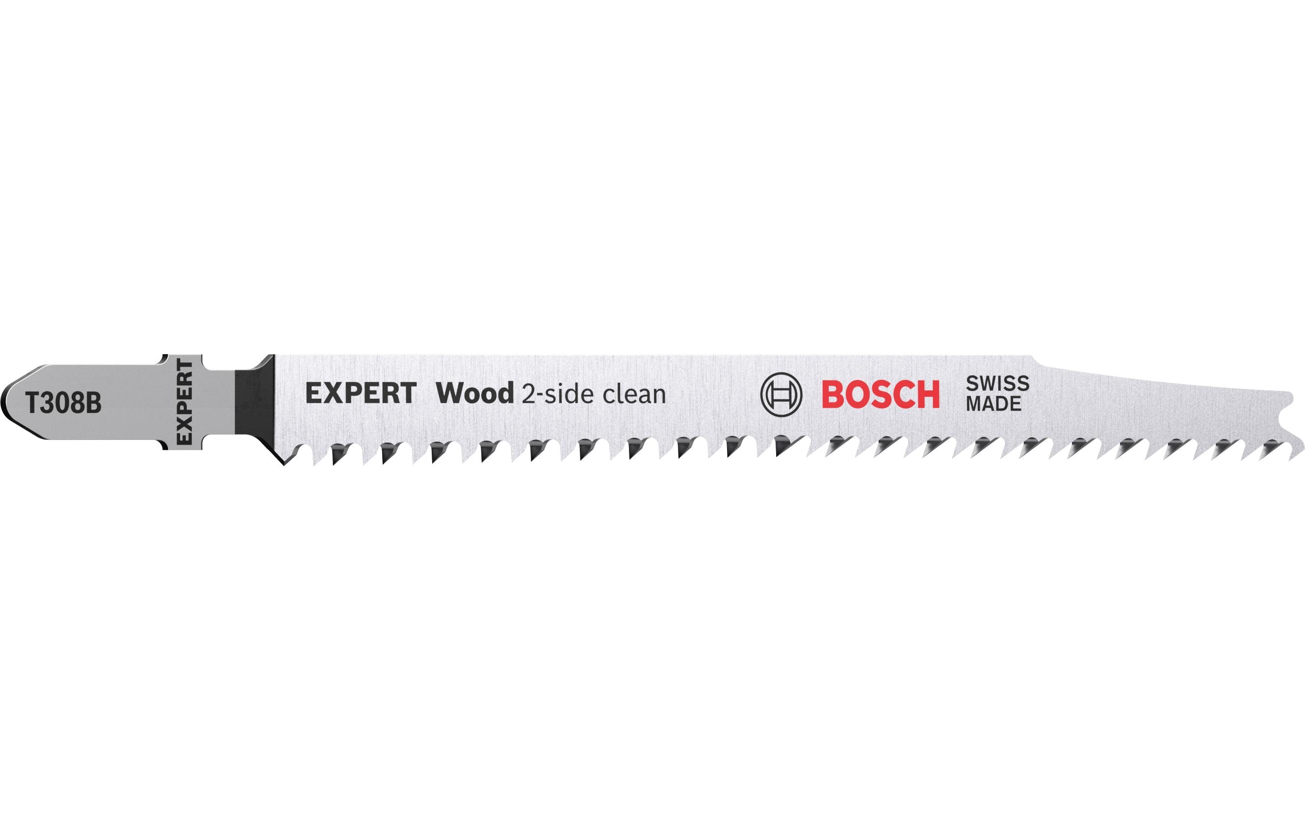 Bosch Professional Stichsägeblatt EXPERT Wood 2-side clean T 308 B, 5 Stück