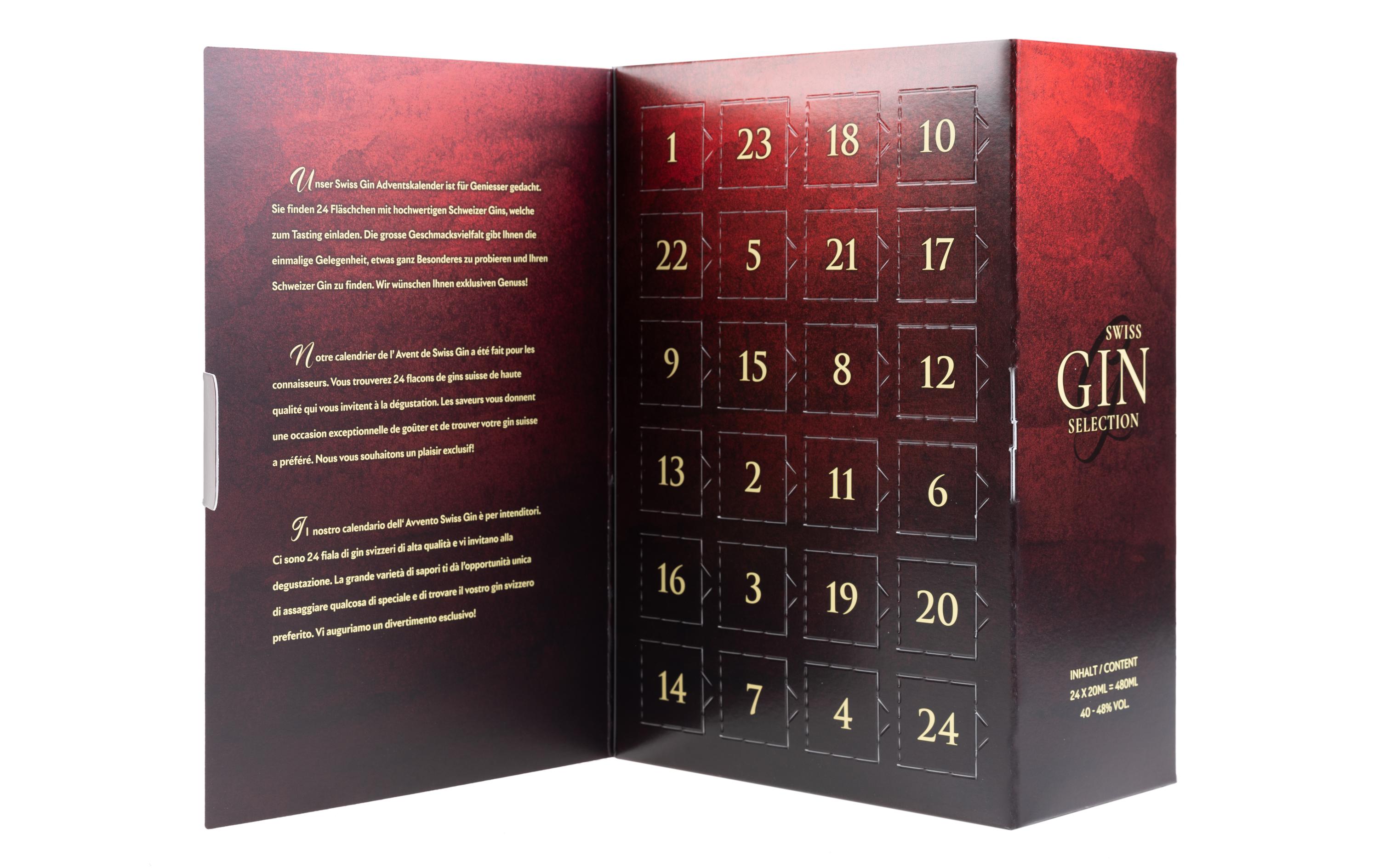 XMAS Adventskalender Gin Swiss Edition 24 x 0.02 l