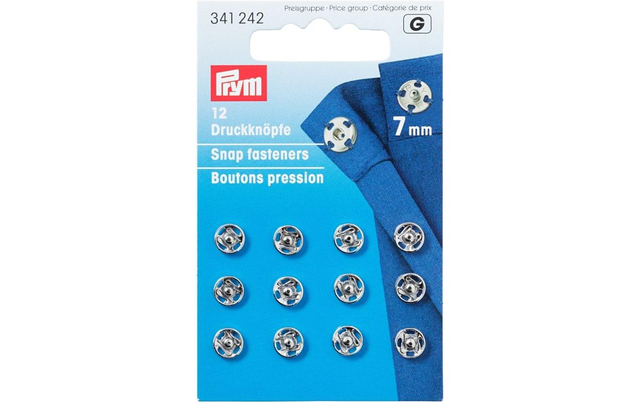 Prym Druckknöpfe Silber, 7 mm