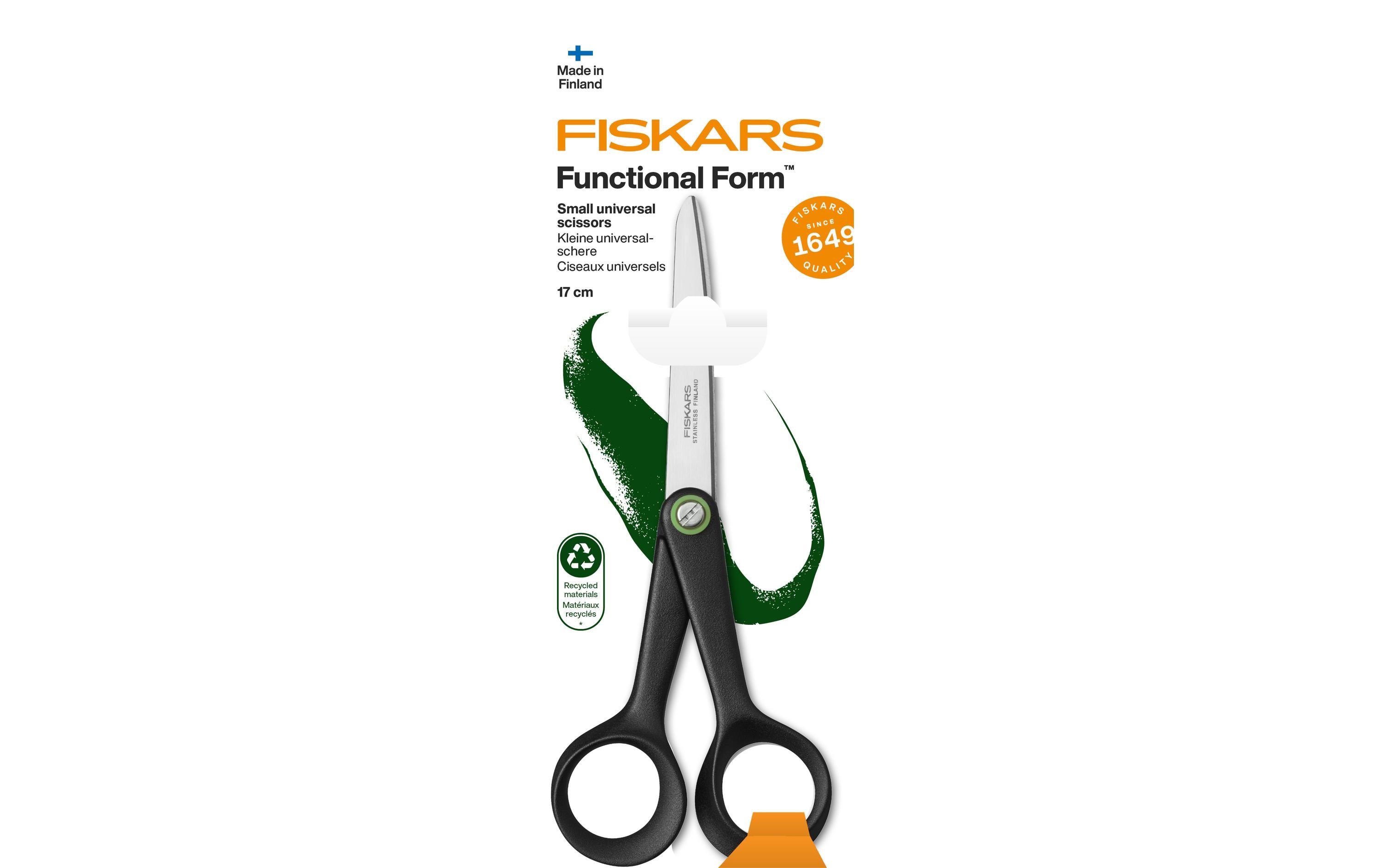 Fiskars Schere FF 17 cm, rostfreier Stahl, Universal