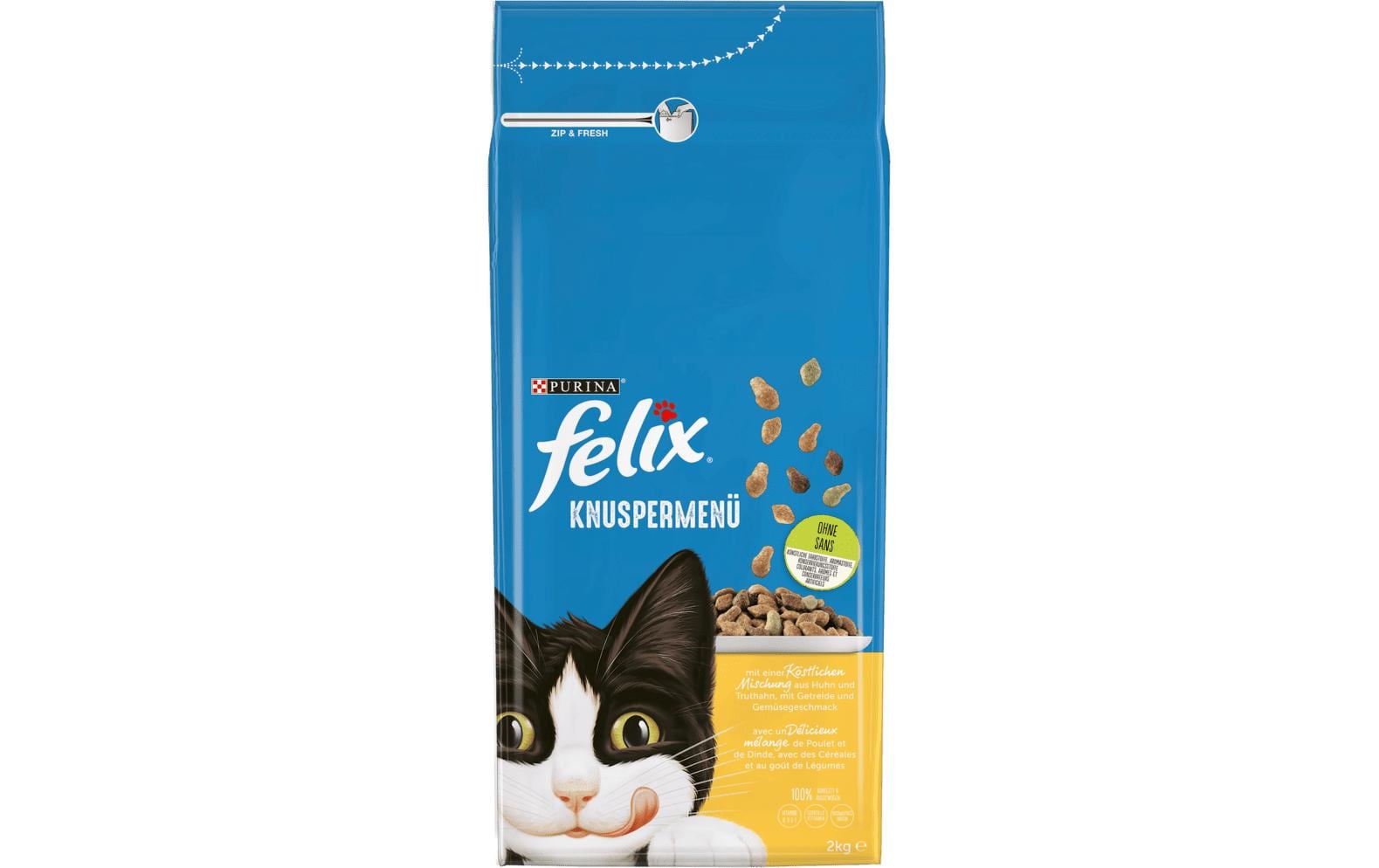 Felix Trockenfutter Knuspermenü Geflügel, 2 kg