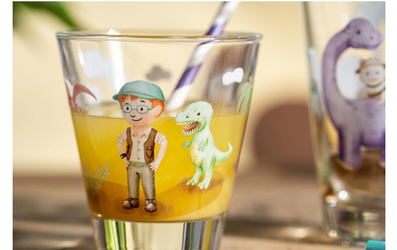 Leonardo Kindertrinkglas Avventura 215 ml, 6 Stück, Dinosaurier