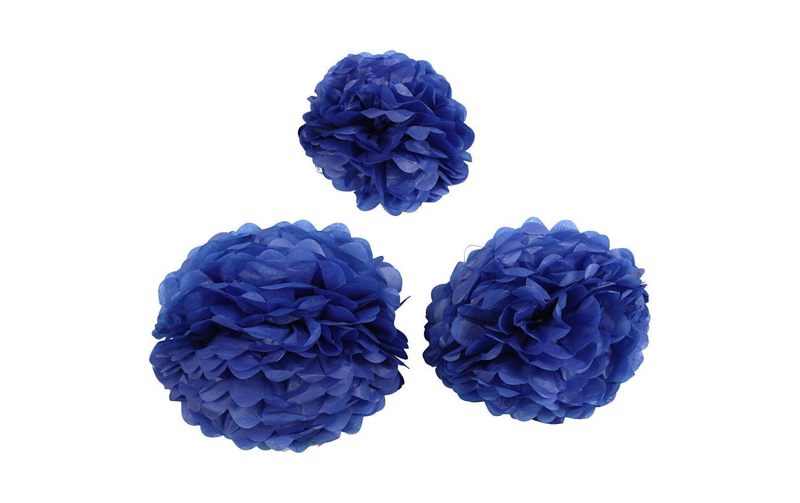 Creativ Company Pompons 20 + 24 + 30 cm 3 Stück, Blau