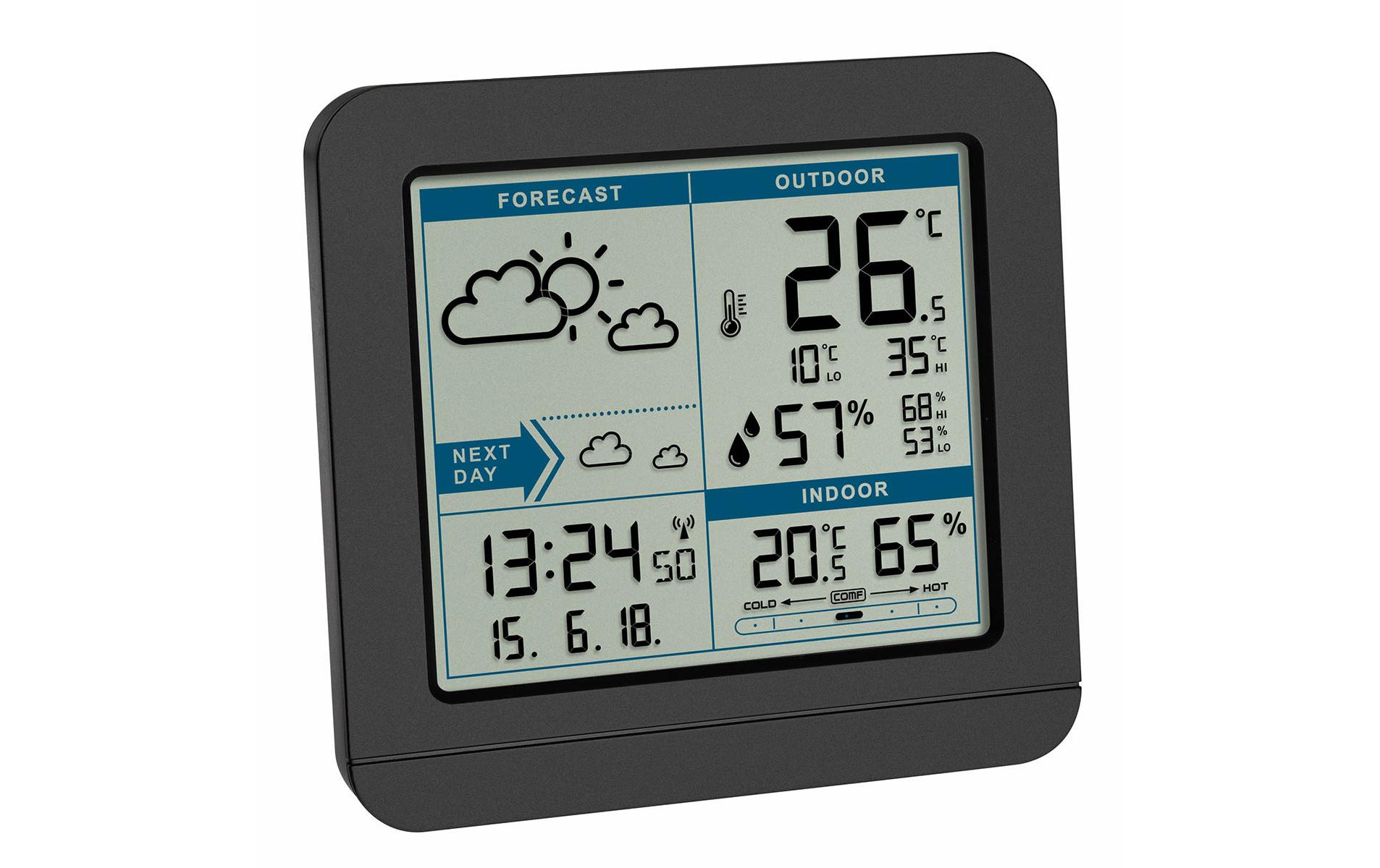 TFA Dostmann Wetterstation Sky Schwarz