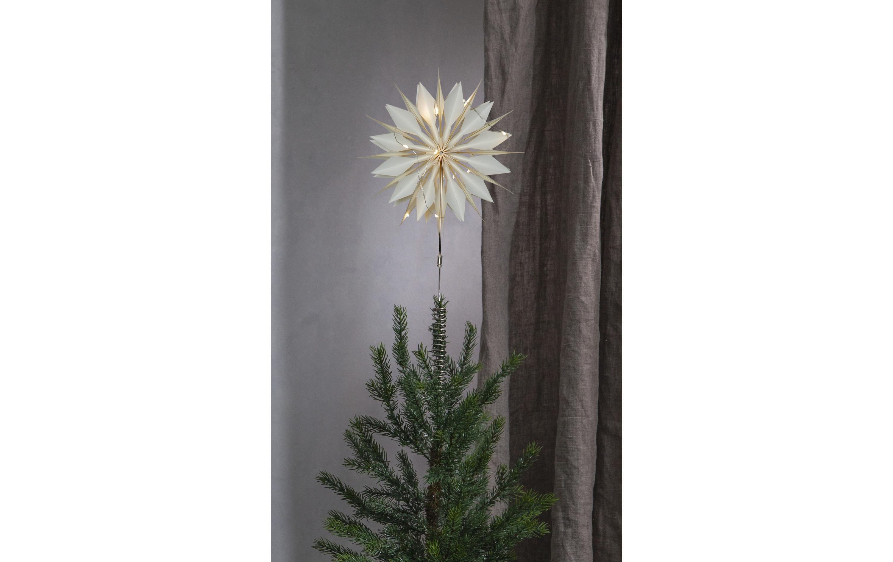 Star Trading Baumspitze Flinga, 43 cm, Weiss