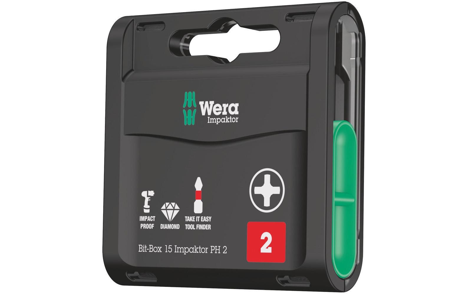 Wera Bit-Set 15 Impaktor PH 2 15-teilig