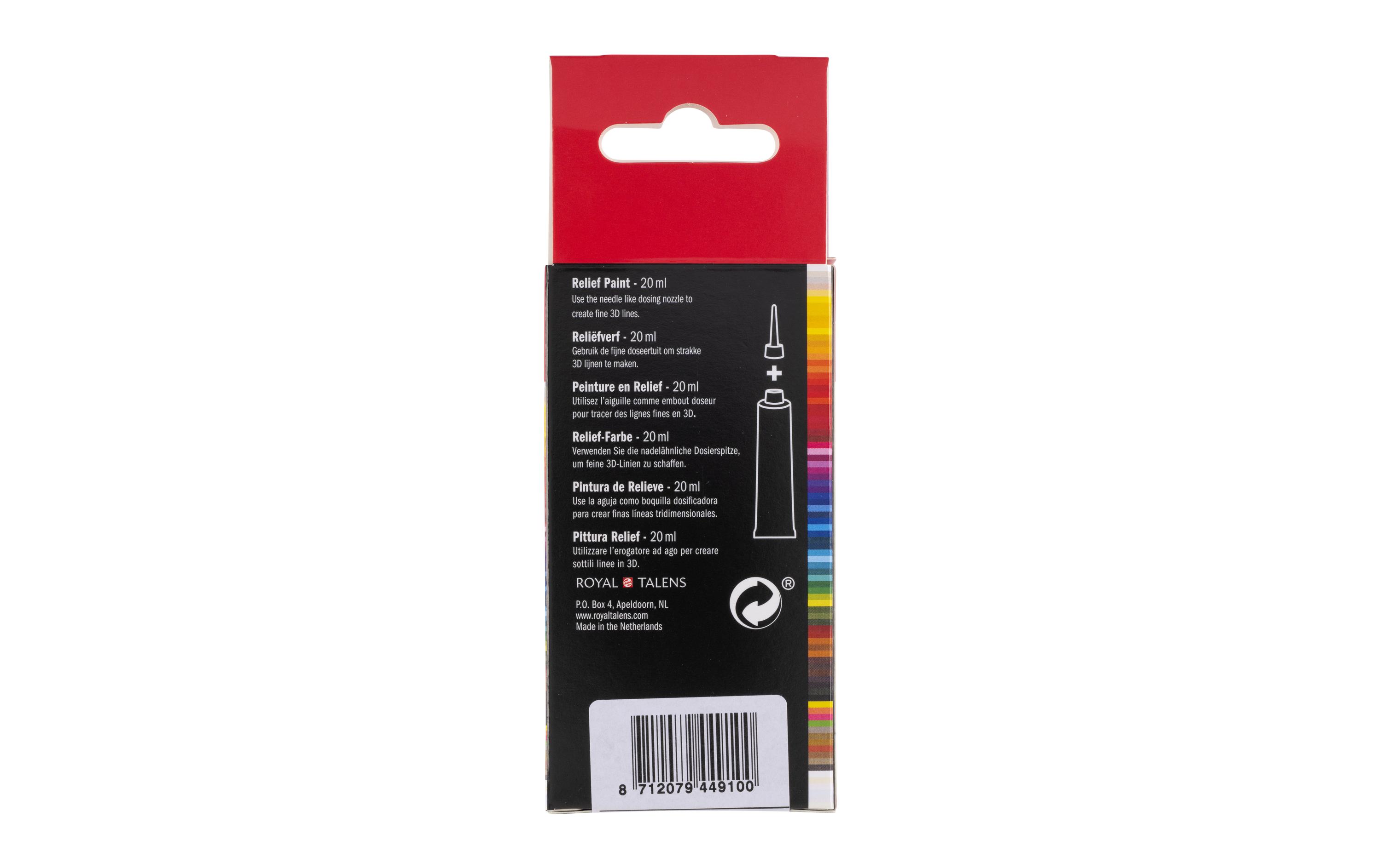 Amsterdam Acrylfarbe Reliefpaint 800 Silber deckend, 20 ml