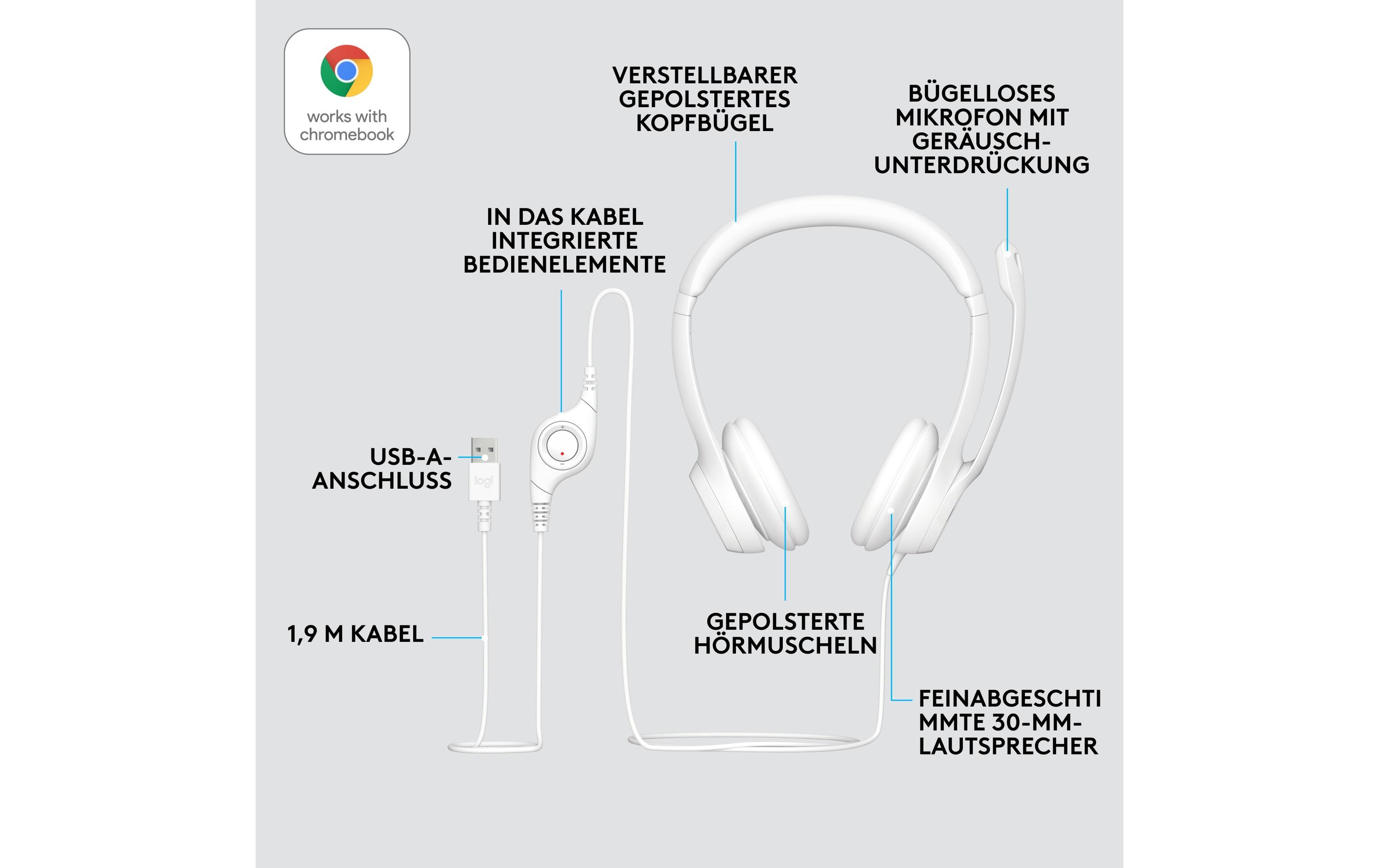 Logitech Headset H390 USB Stereo