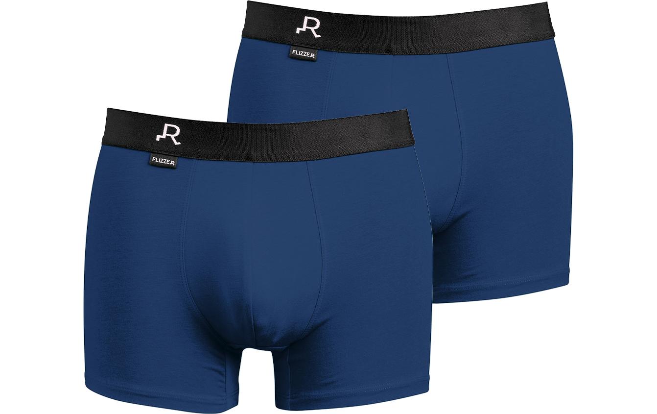 FLIZZER Unterhosen Trunk Der Charmeur 2er Pack Blau, XXL