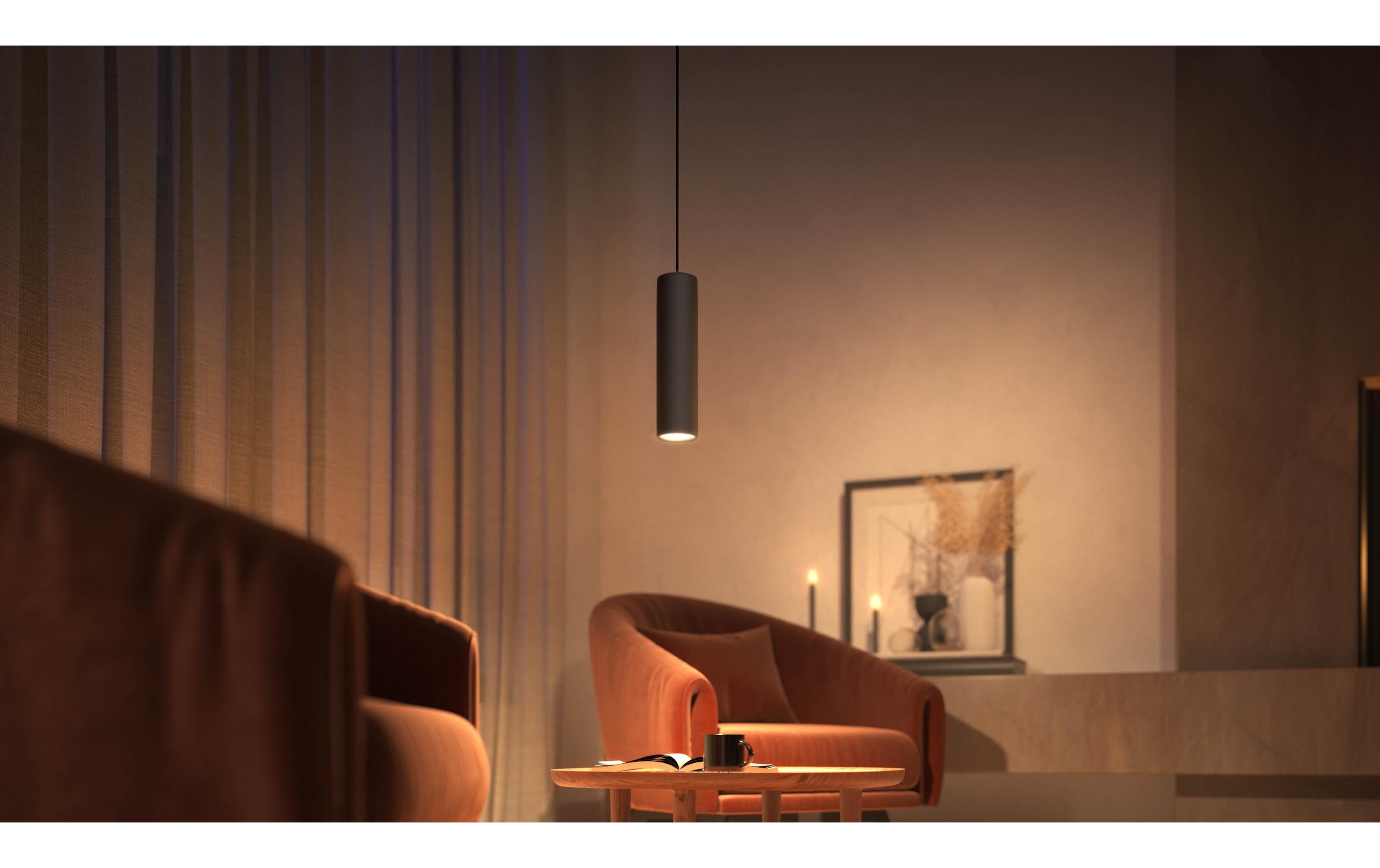 Philips Hue LED Pendelleuchte Perifo Pendel Erweiterung Schwarz