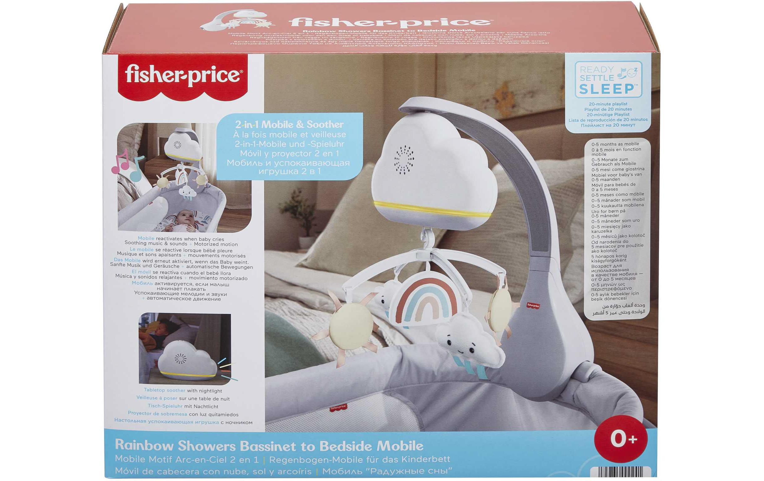 Fisher-Price Regenbogen-Mobile und Spieluhr Mehrfarbig/Weiss