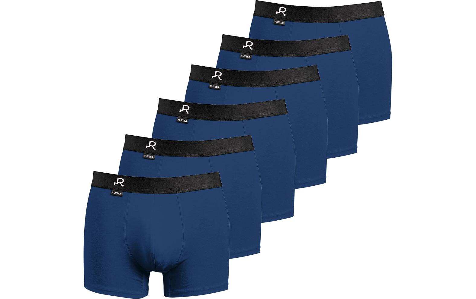 FLIZZER Unterhosen Trunk Der Charmeur 6er Pack Blau, XL