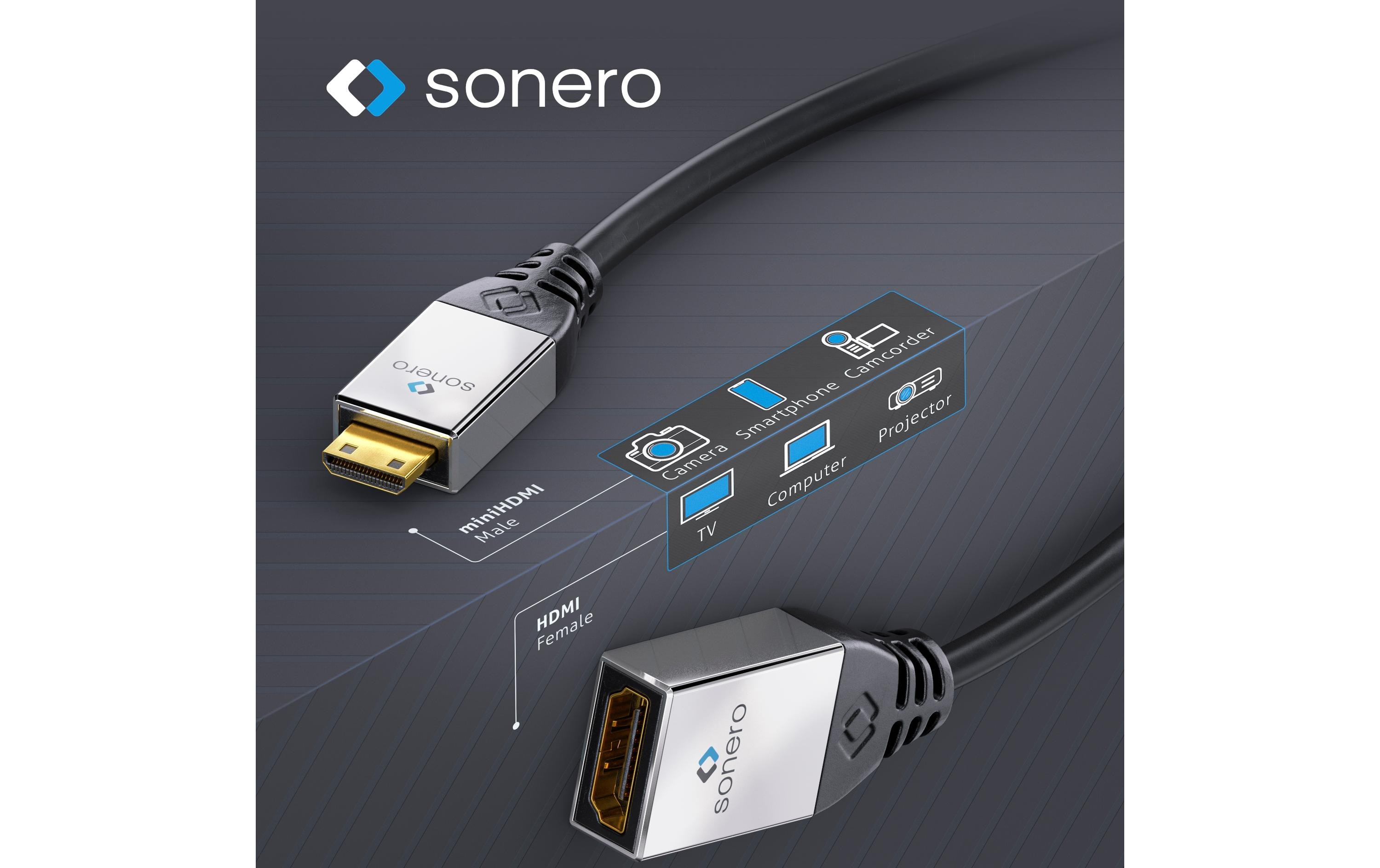 sonero Adapterkabel 4K High Speed Mini-HDMI (HDMI-C) - HDMI