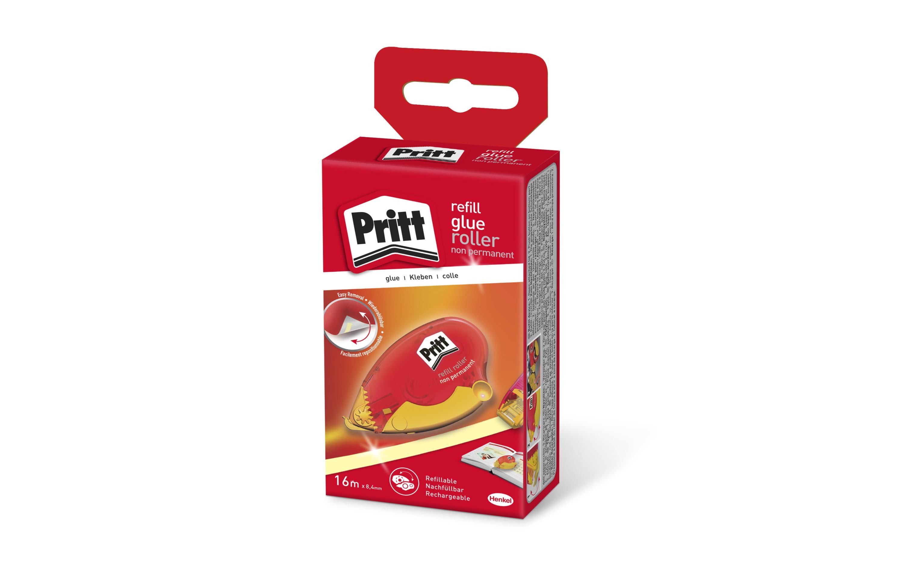 Pritt Kleberoller Refill Non Permanent 1 Stück, Gelb, Rot