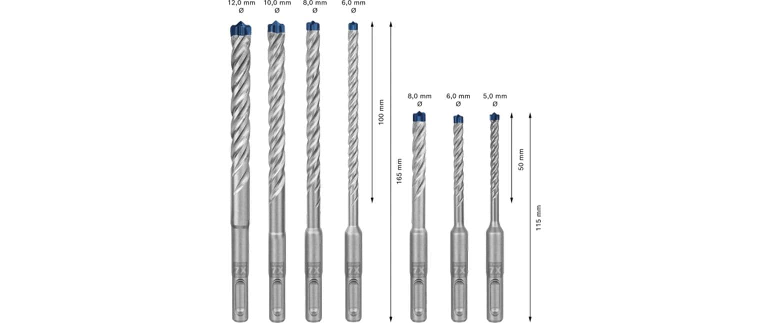 Bosch Professional Hammerbohrer-Set Expert SDS plus, 7-teilig