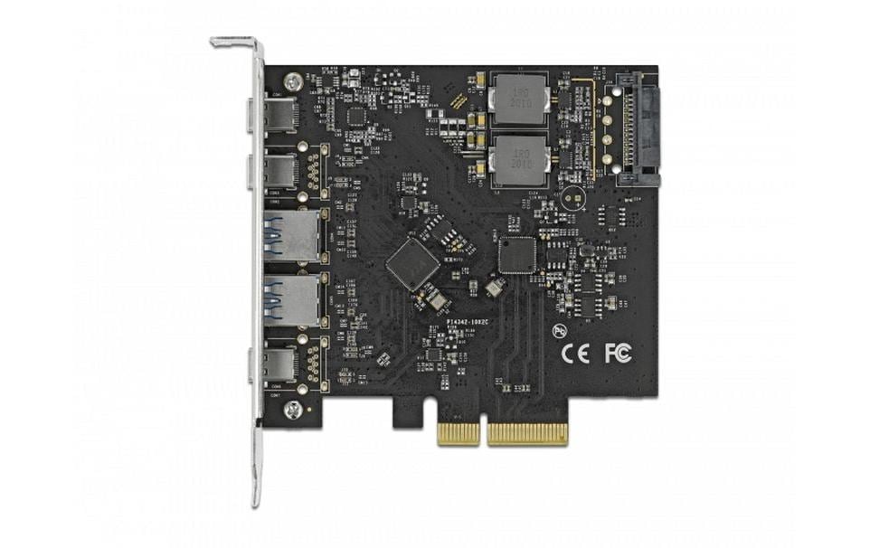 Delock PCI-Express-Karte USB 3.1 Gen2 - 3x USB-C + 2x USB-A