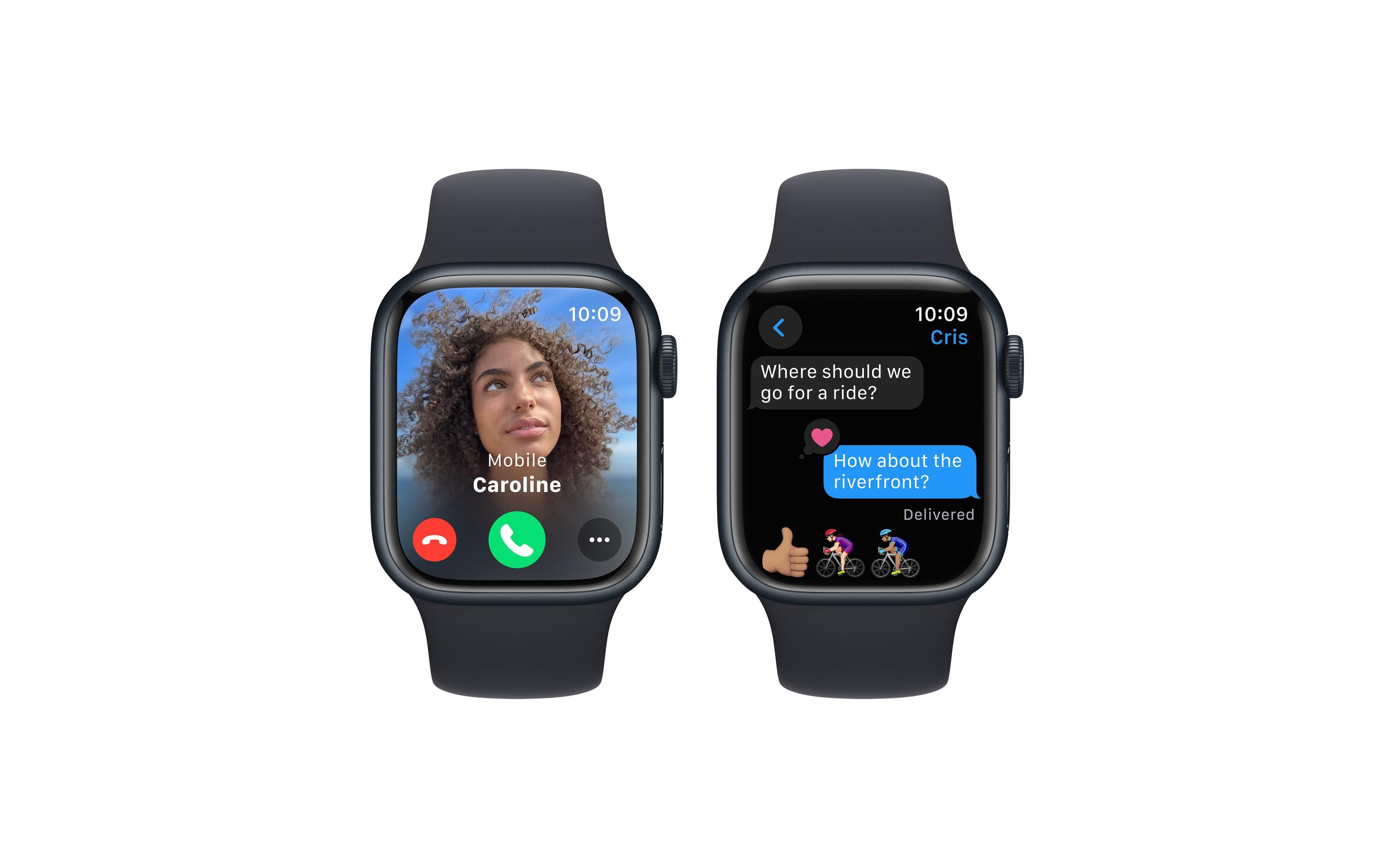 Apple Watch Series 9 41 mm Alu Mitternacht Sport M/L