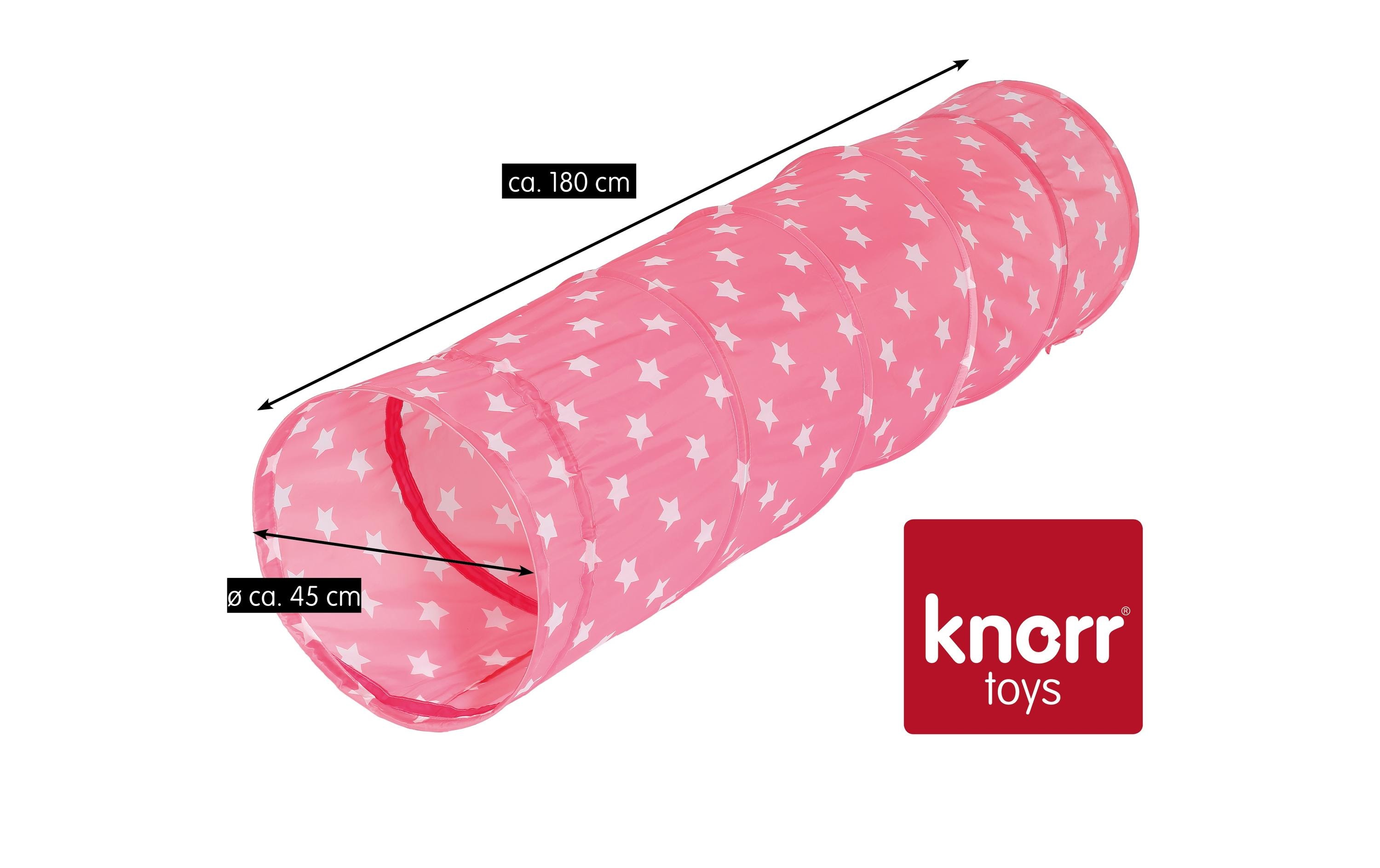 Knorrtoys Spieltunnel Pink White Stars