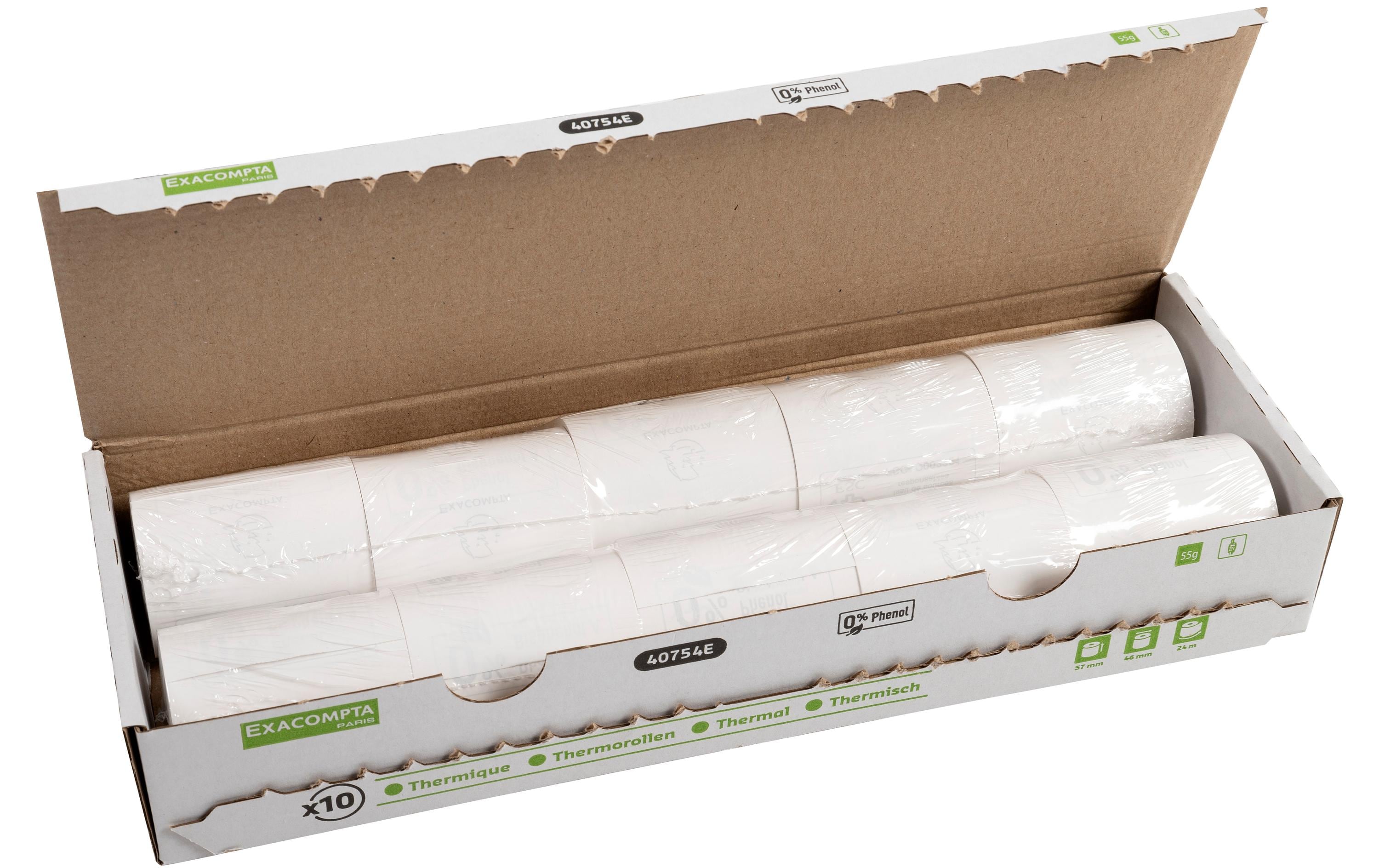 Exacompta Thermo-Papierrolle 57 x 46 x 12 mm, 24 m, 10 Stück