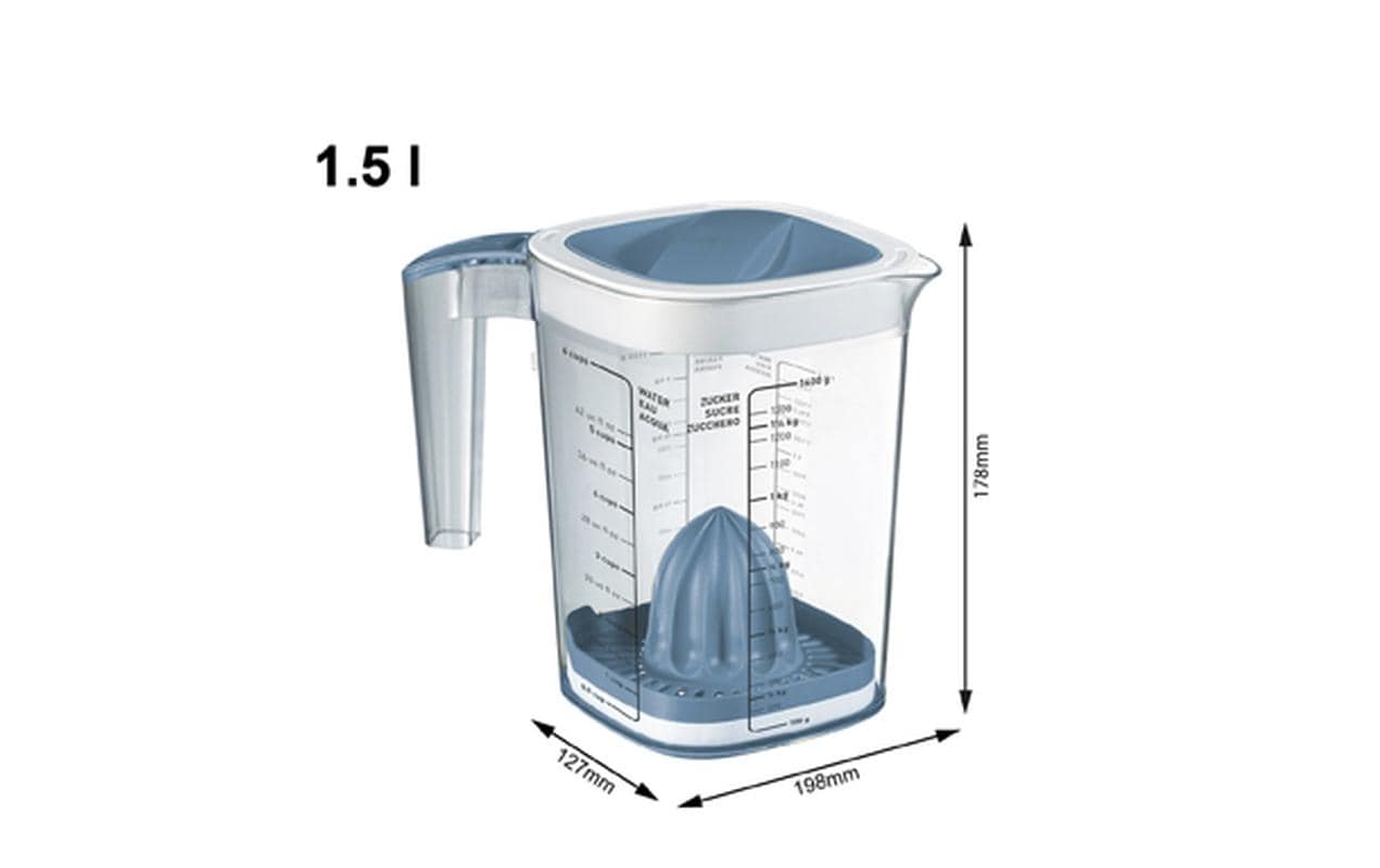 Rotho Messbecher Loft 15 dl, Blau/Transparent