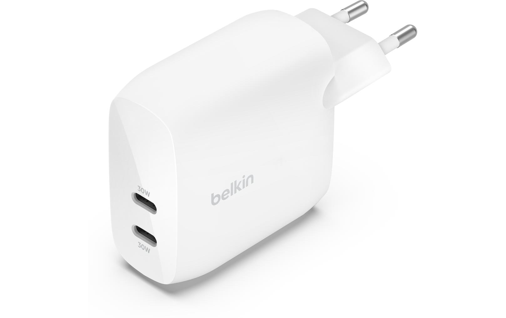 Belkin USB-Wandladegerät Dual USB-C Weiss