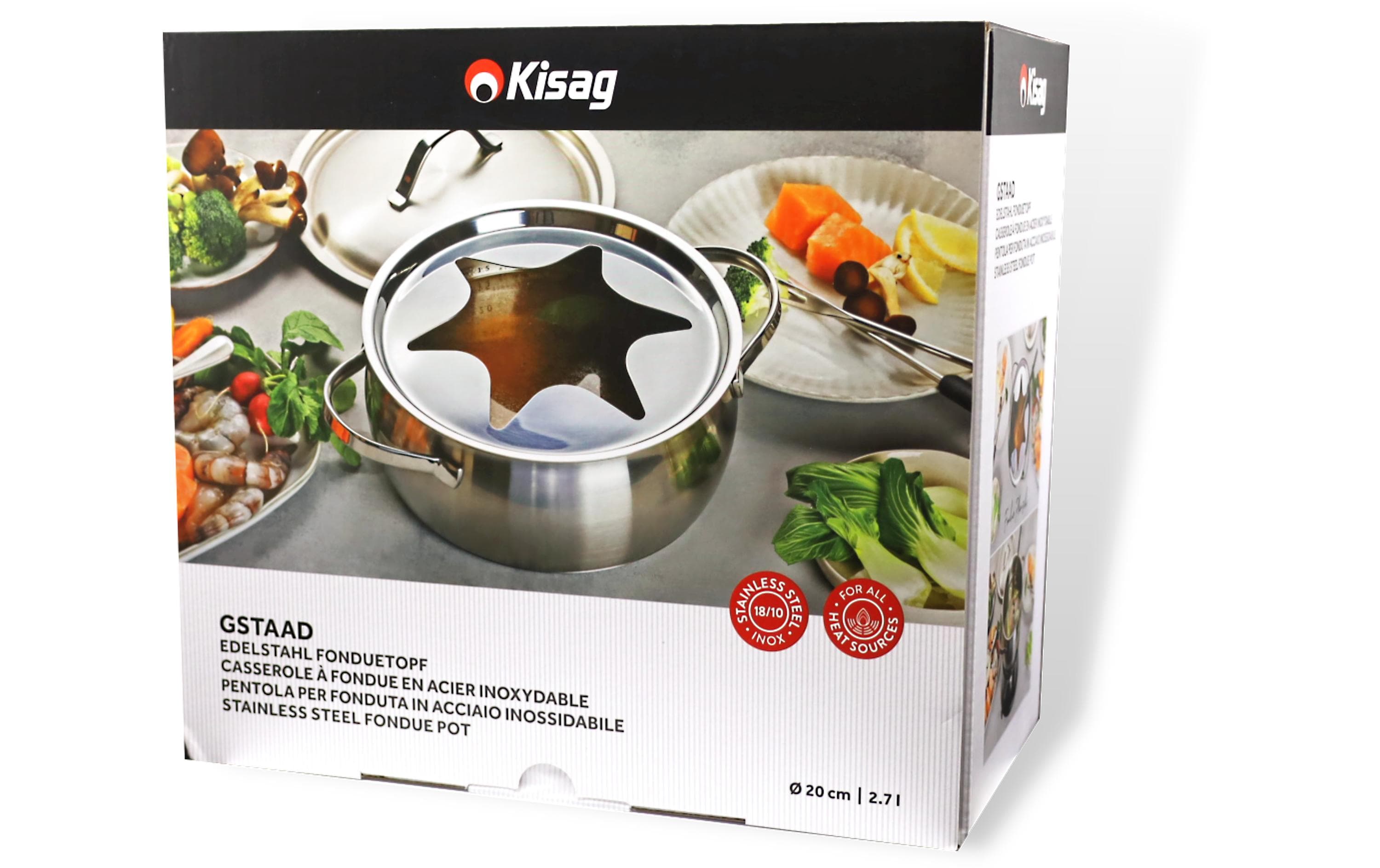 Kisag Fondue-Topf Gstaad Silber