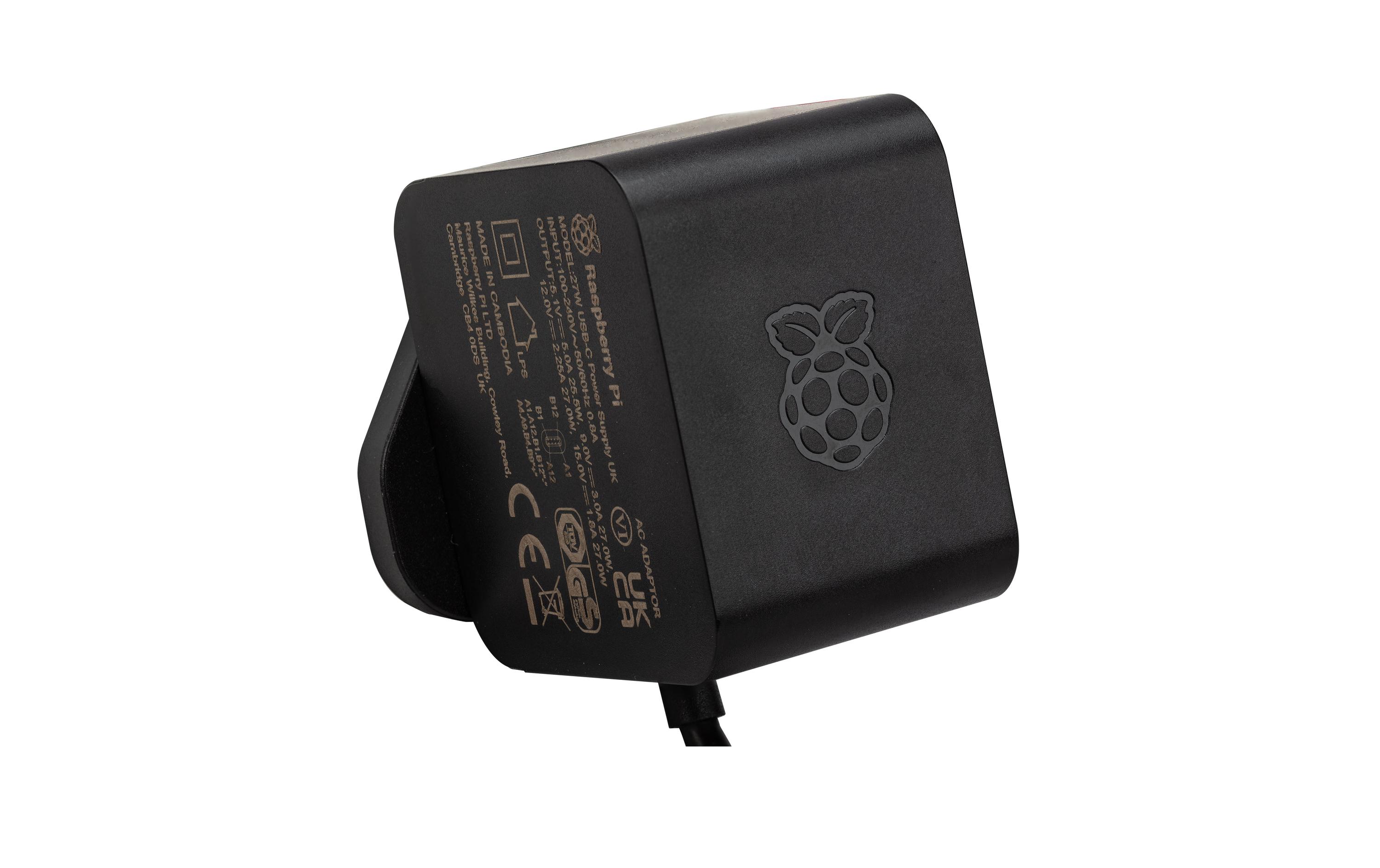 Raspberry Pi Netzteil SC1157 5 V, 5A, USB-C, Schwarz, Raspberry Pi 5