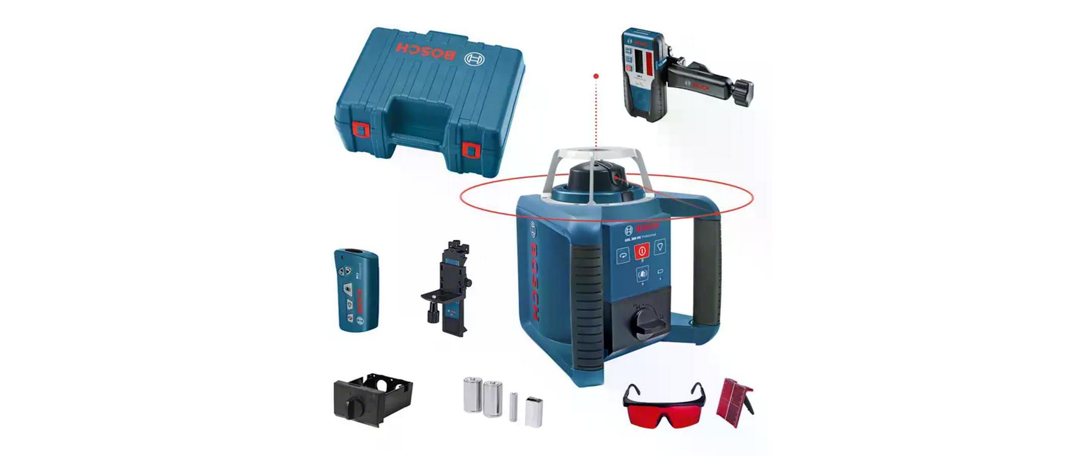 Bosch Professional Rotationslaser mit RC 1, WM 4 und LR 1,GRL 300 HV, 300 m